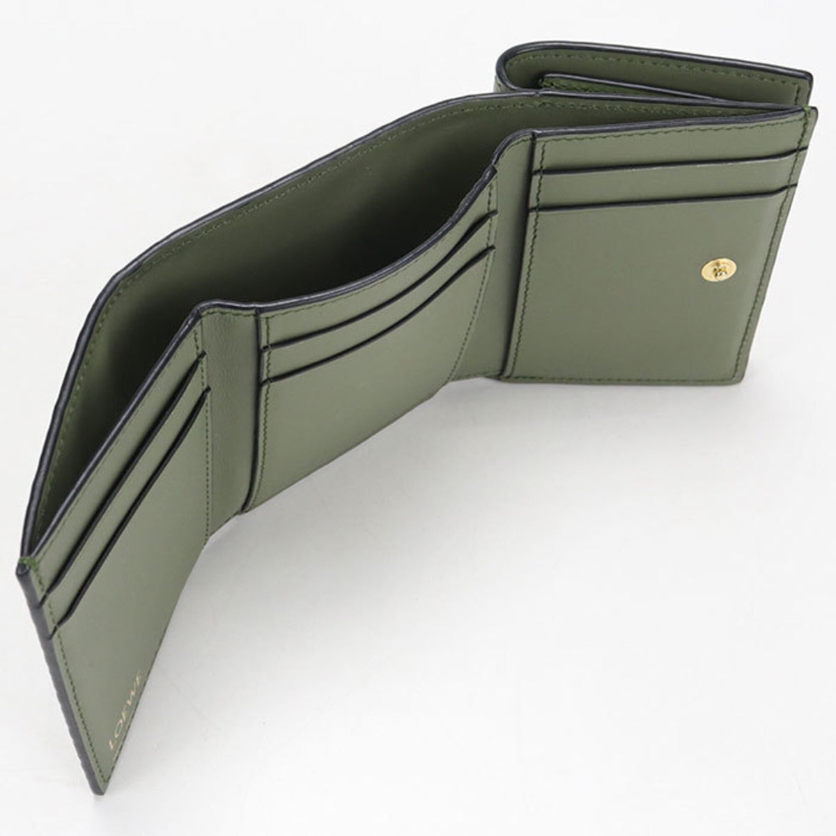Loewe Green Leather Wallet (Tri-Fold) (Pre-Owned)
