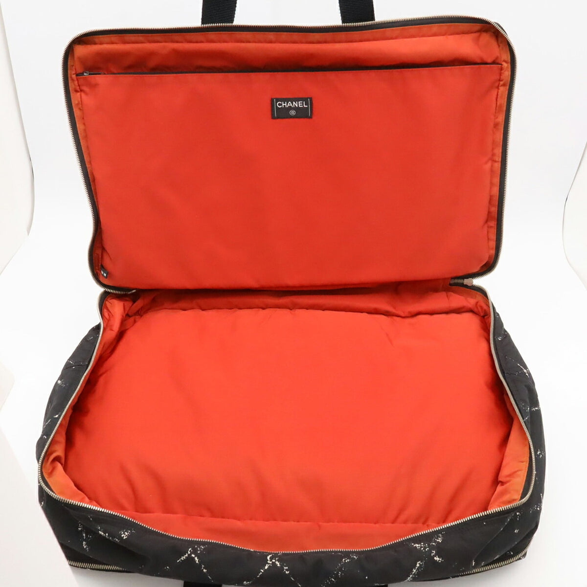 Chanel Black Red Color Travel Line Boston Bag Shoulder Bag (Pre-Owned)