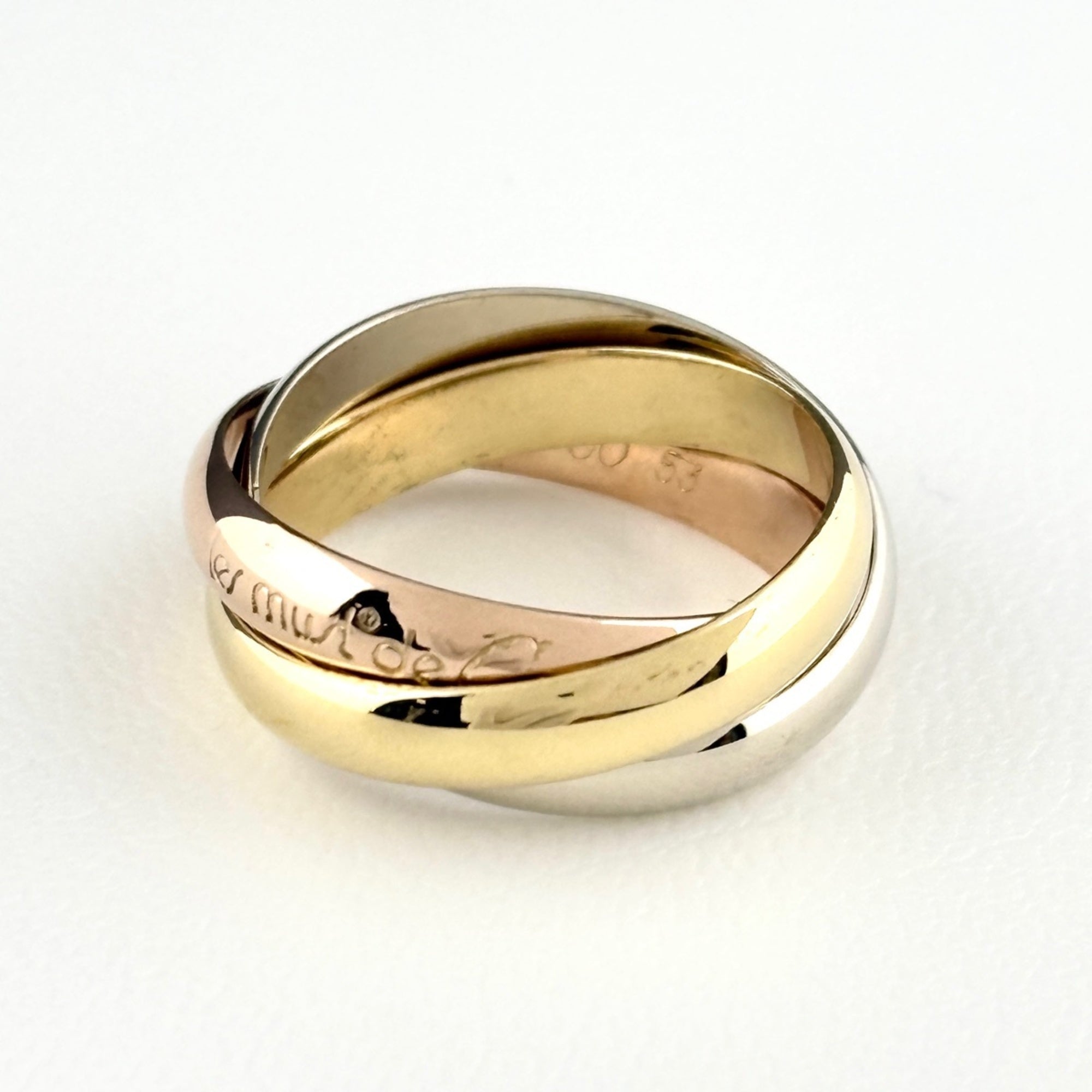 Cartier Trinity Pink White Yellow Band Ring (Pre-Owned)
