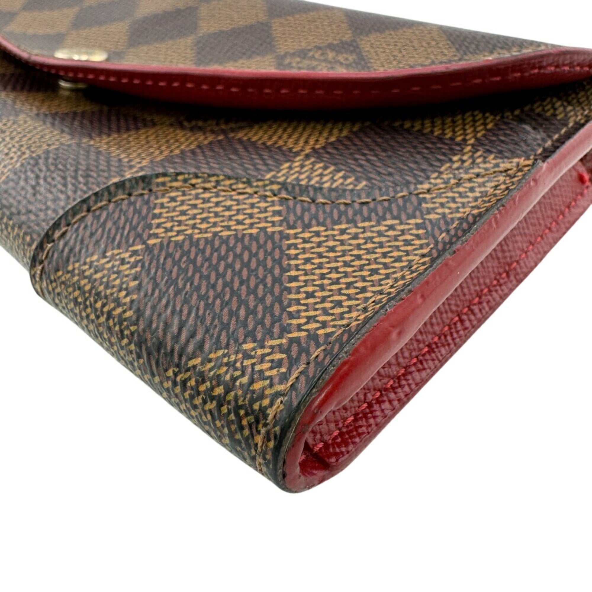 Louis Vuitton Brown Red Color Leather Coin Purse/Coin Case (Pre-Owned)