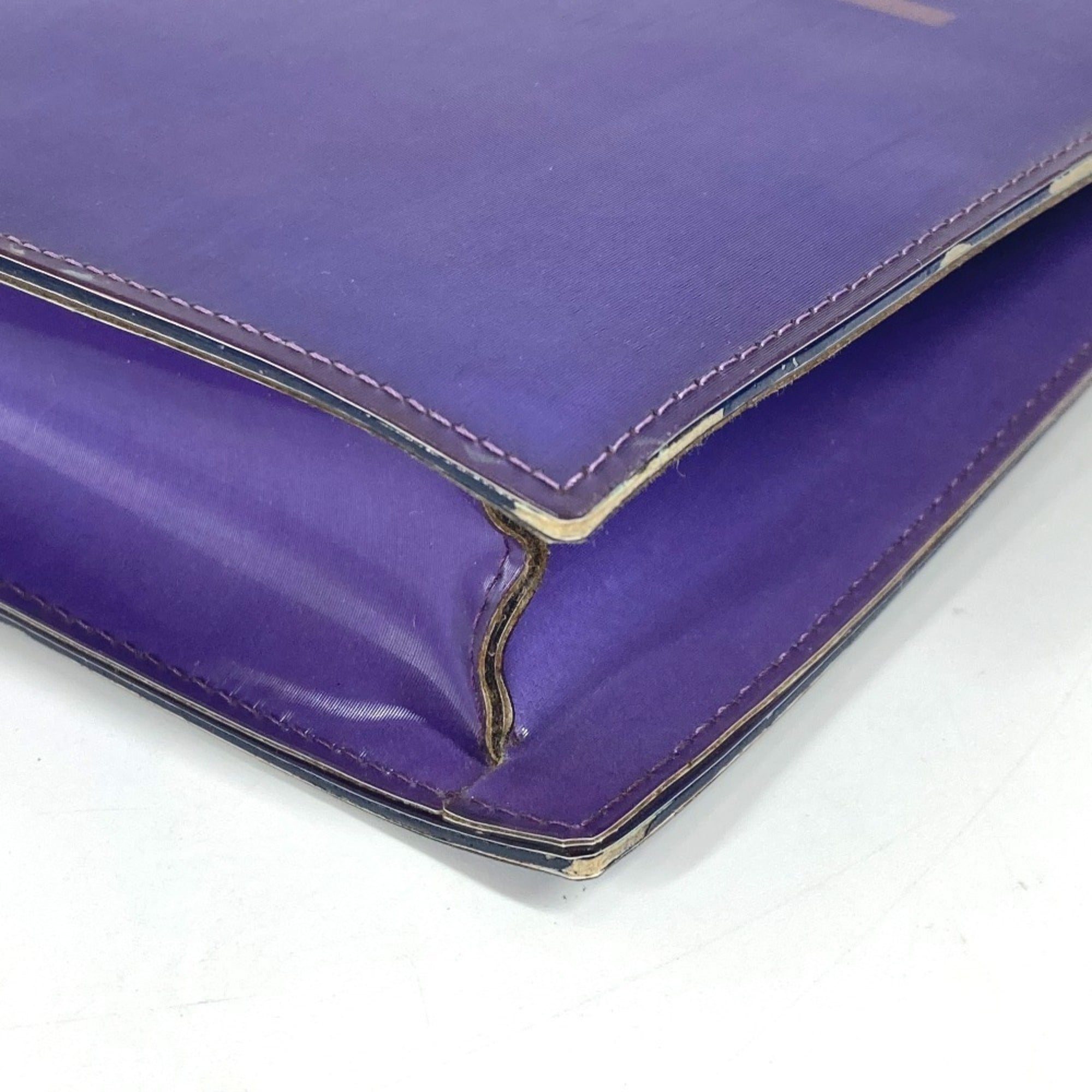 Chanel Purple Pvc Leather Shoulder Bag (Pre-Owned)