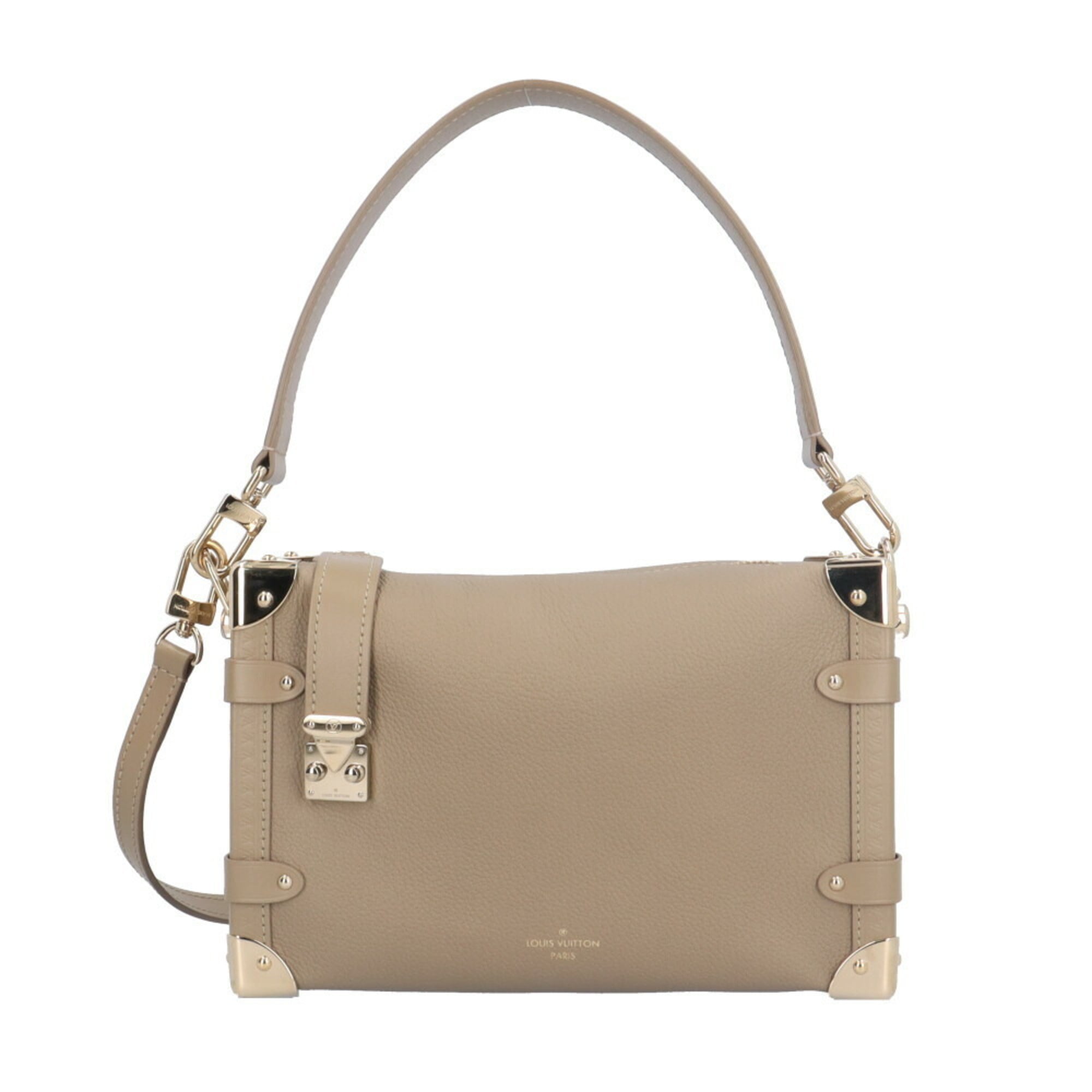 Louis Vuitton Beige Taupe Leather Shoulder Bag (Pre-Owned)