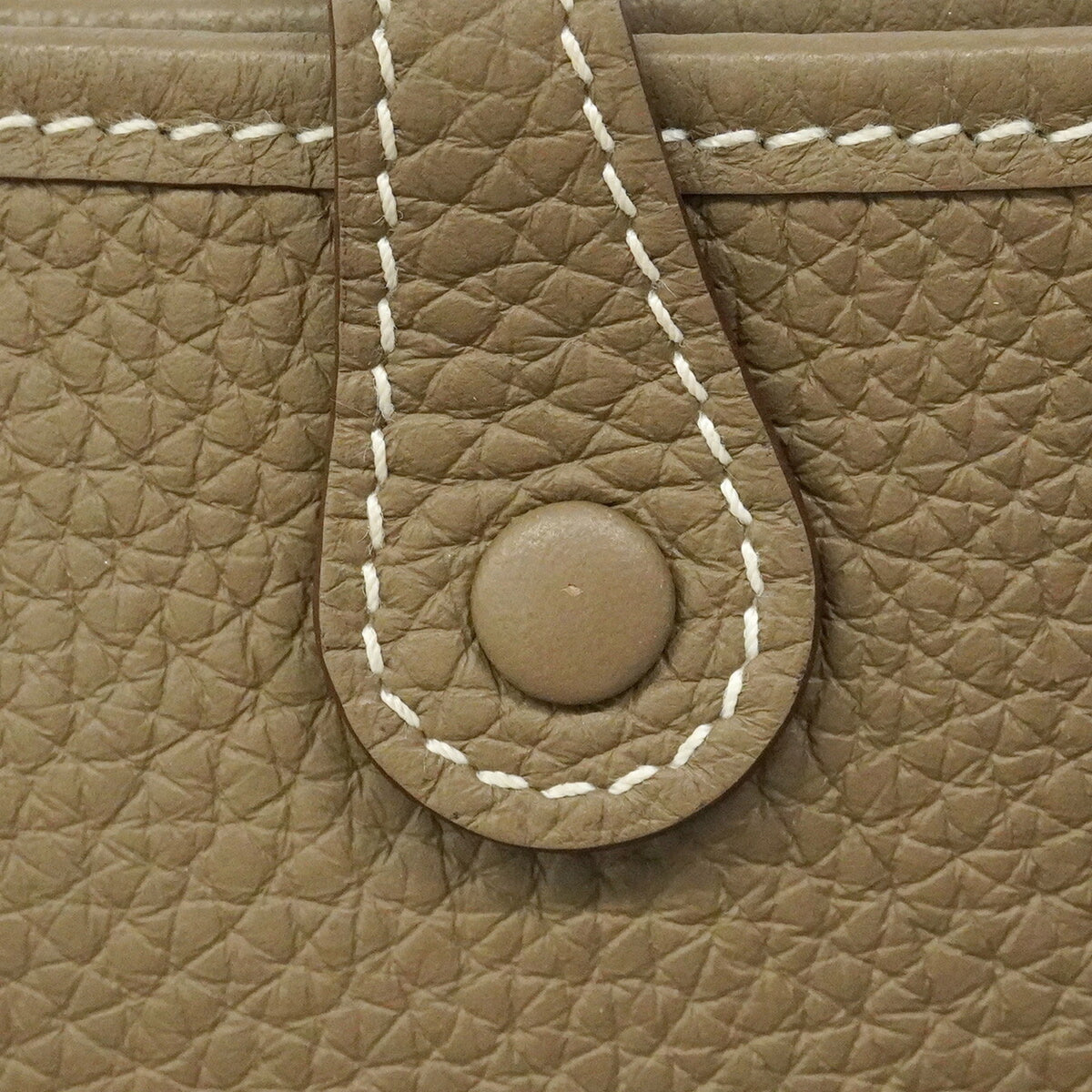 Hermes Etoupe Gray Taurillon Clemence Leather Shoulder Bag (Pre-Owned)