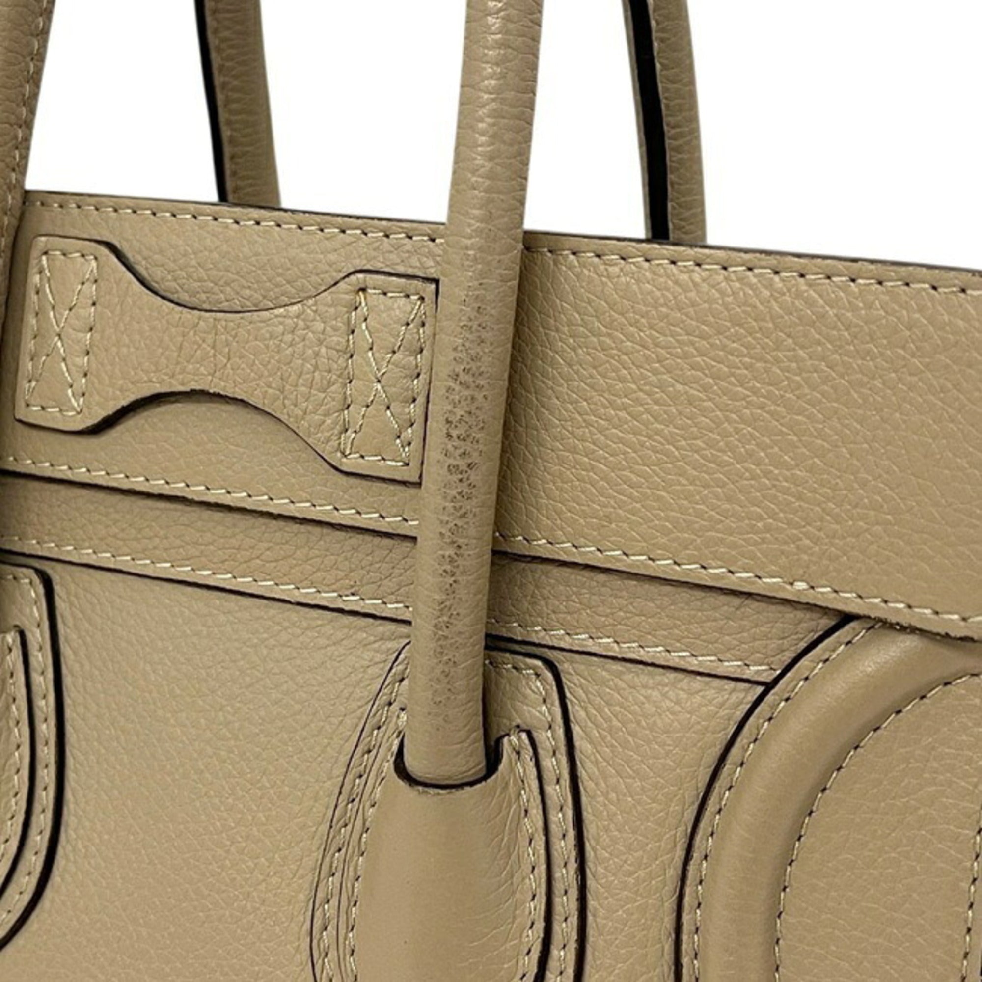 Celine Beige Leather Tote Bag (Pre-Owned)