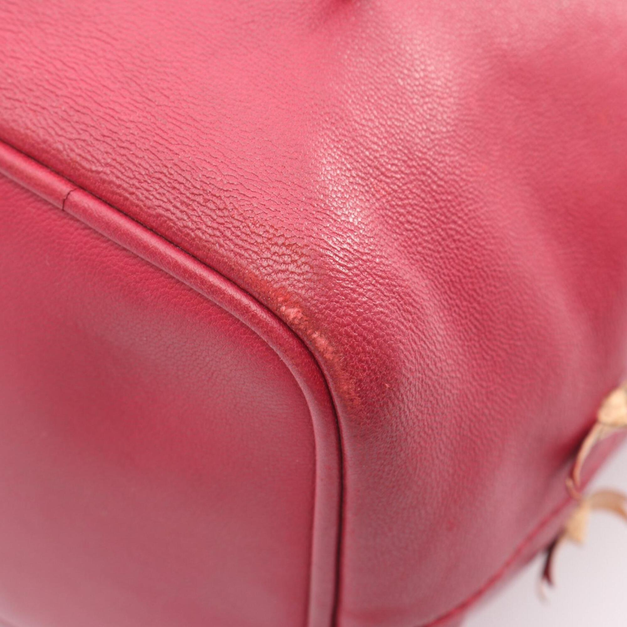 Loewe Bordeaux Pink Leather Handbag Tote Bag (Pre-Owned)