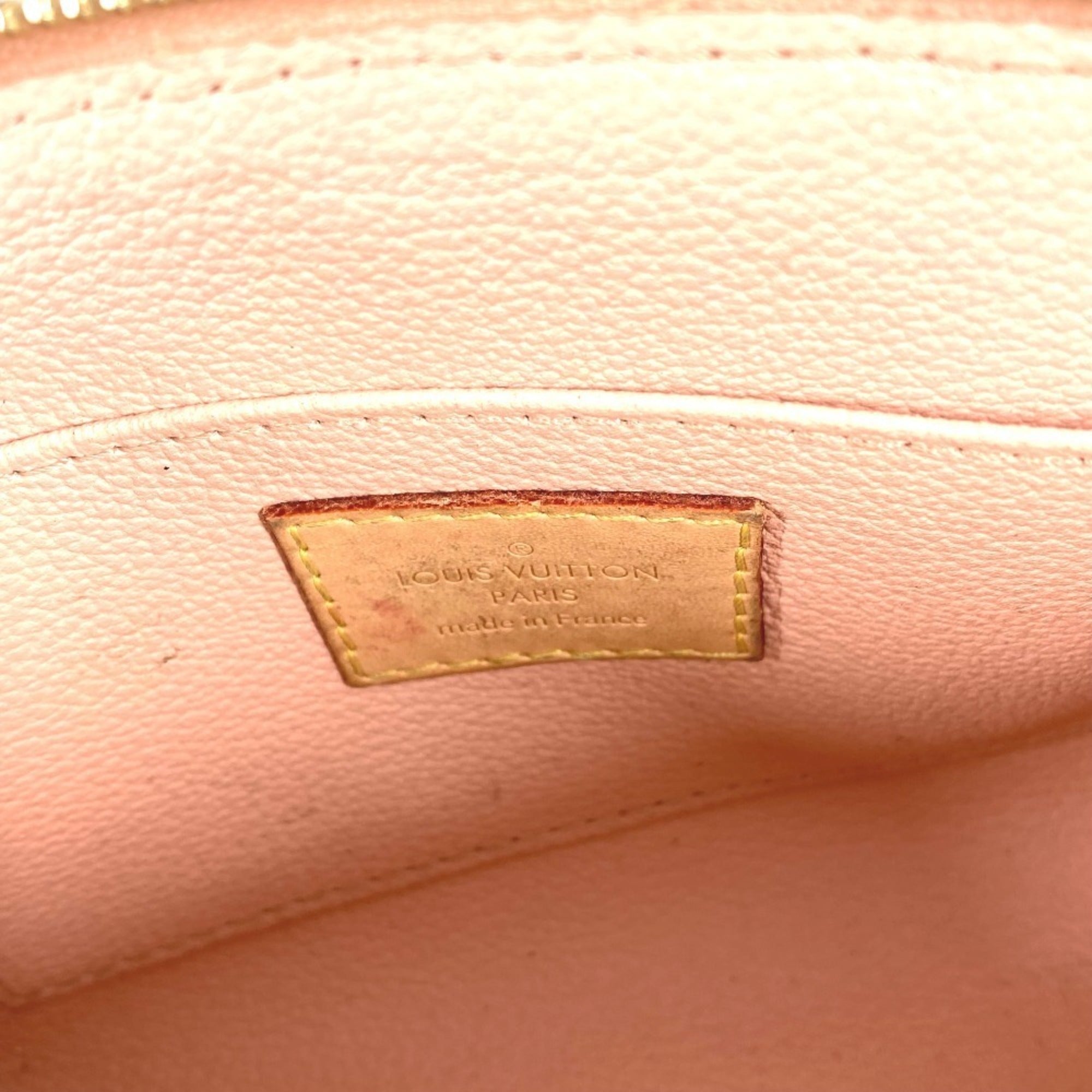 Louis Vuitton Pink Red Color Monogram Pouch (Pre-Owned)