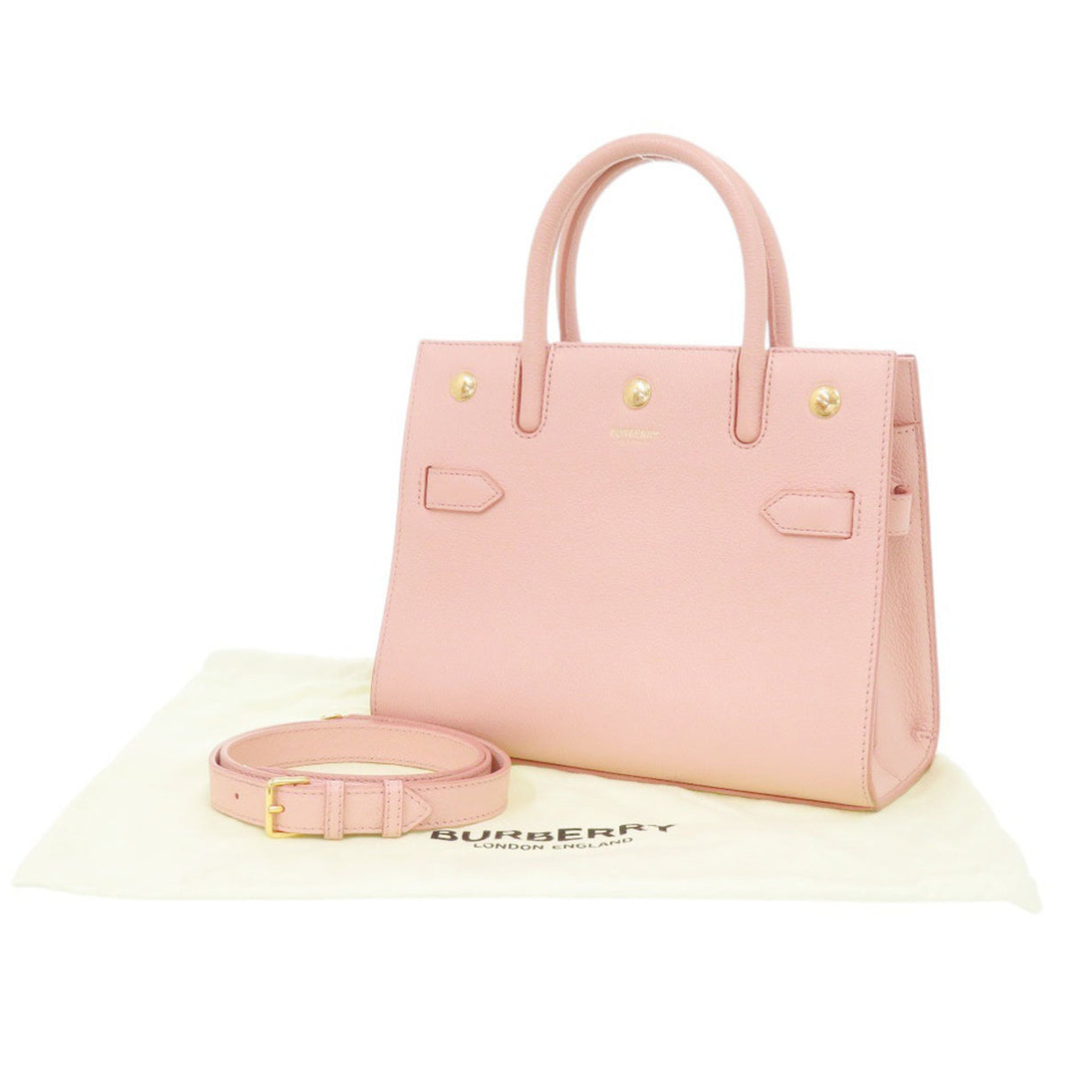 Burberry Pink Leather Handbag (Pre-Owned)