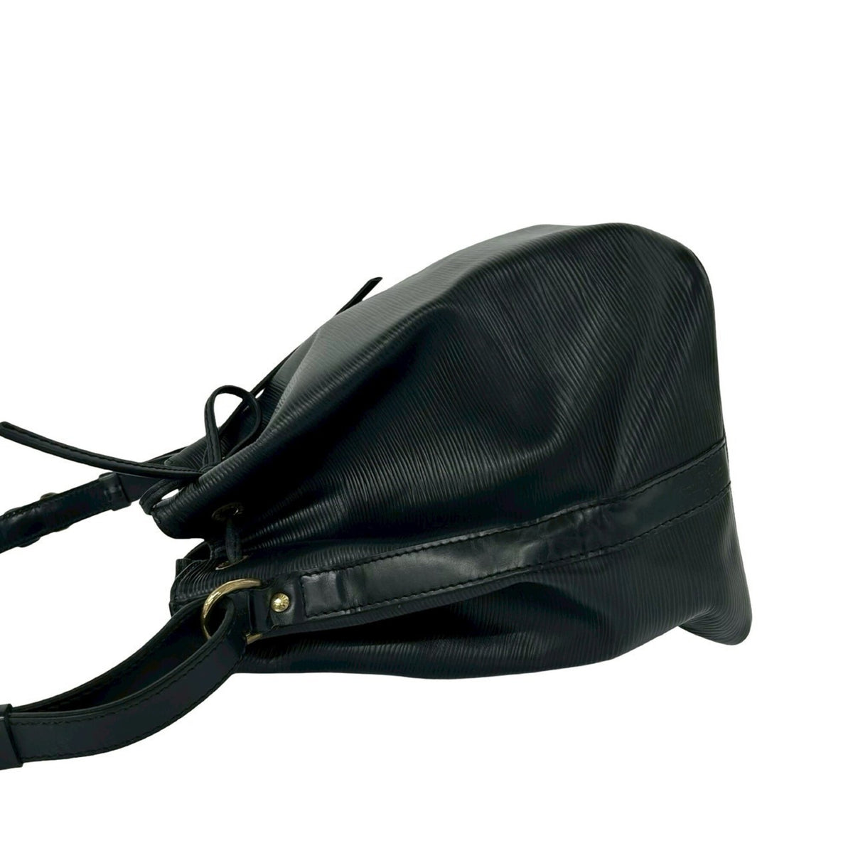 Louis Vuitton Black Leather Shoulder Bag Tote Bag (Pre-Owned)