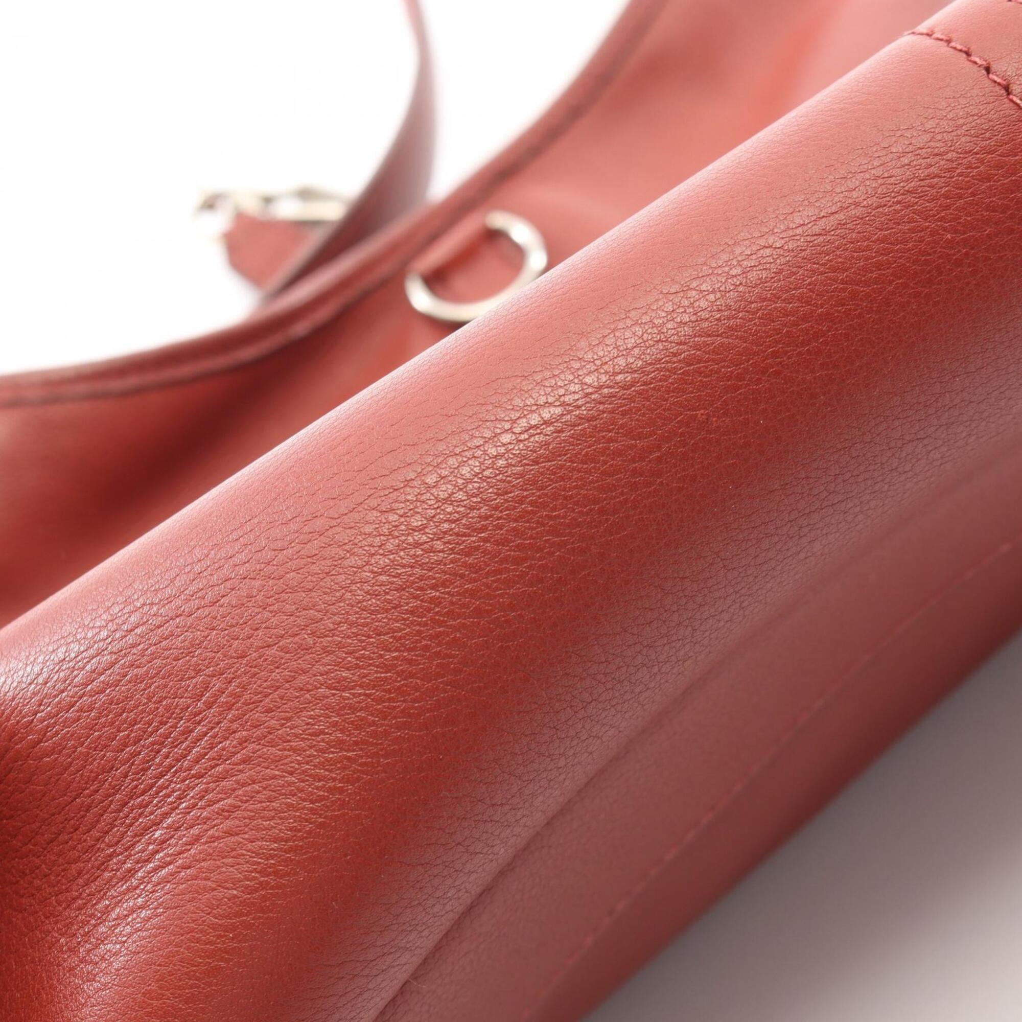 Hermes Bordeaux Rouge H Taurillon Clemence Leather Shoulder Bag (Pre-Owned)