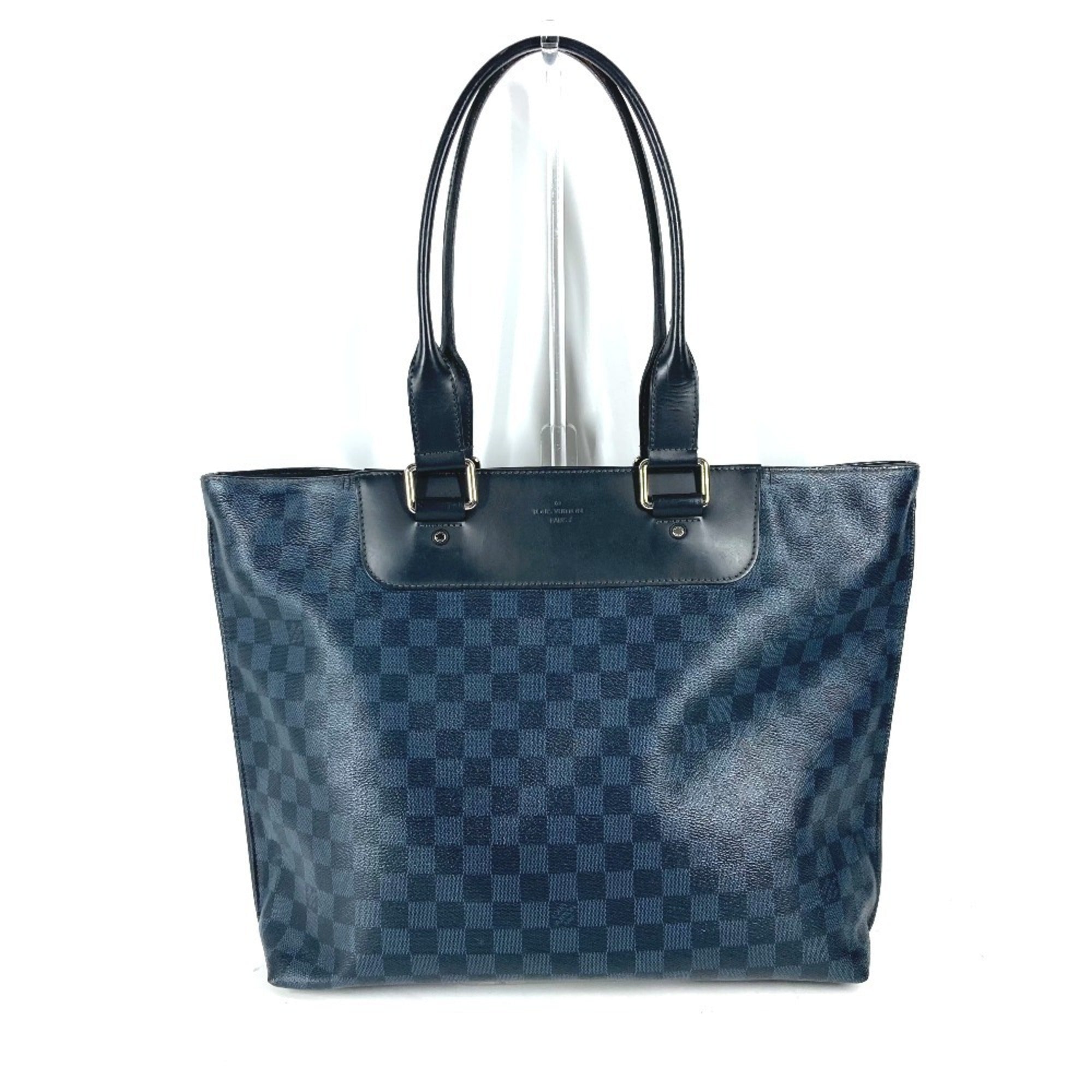 Louis Vuitton Navy Damier Canvas Shoulder Bag Tote Bag (Pre-Owned)