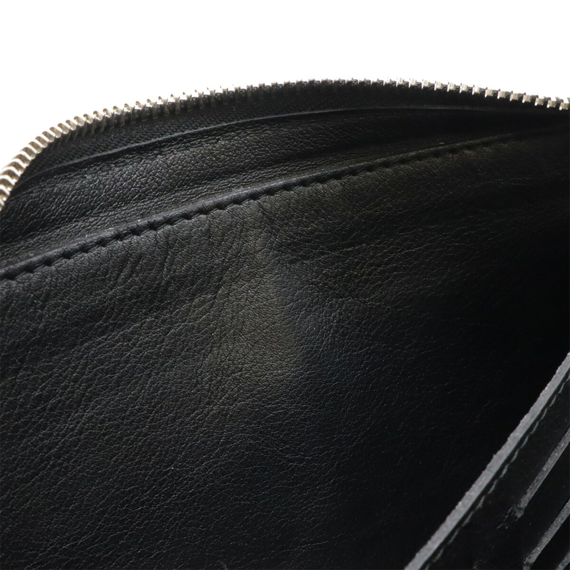 Louis Vuitton Black Noir Leather Long Wallet (Bi-Fold) (Pre-Owned)
