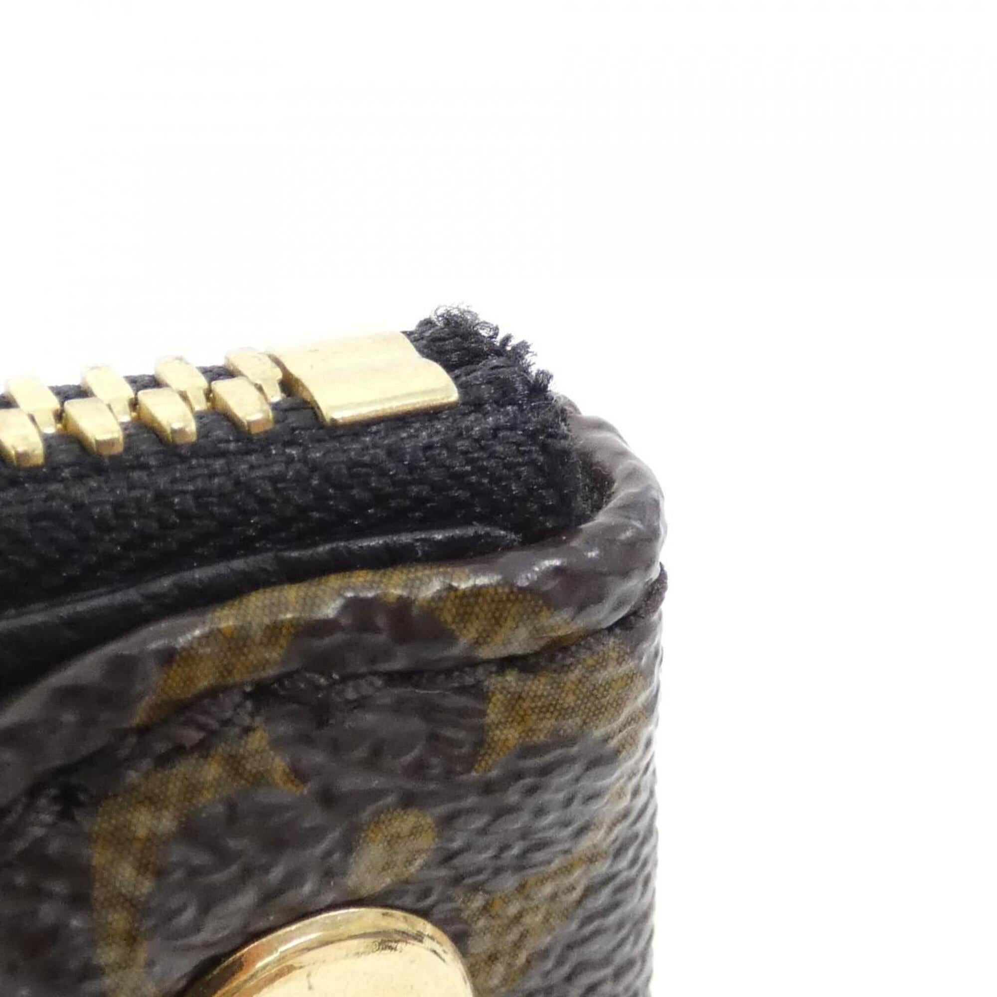 Louis Vuitton Black Marron Coated Canvas Leather Handbag (Pre-Owned)