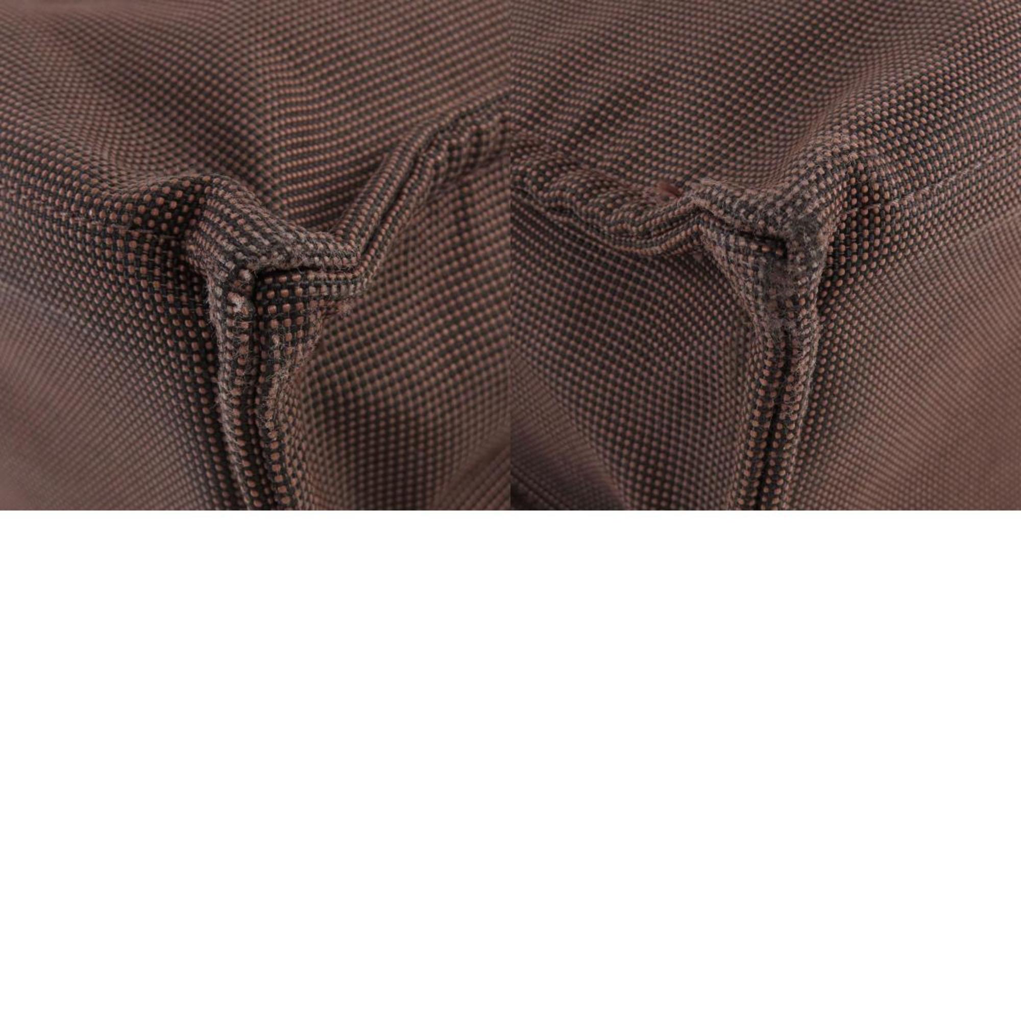Hermes Brown Canvas Tote Bag (Pre-Owned)