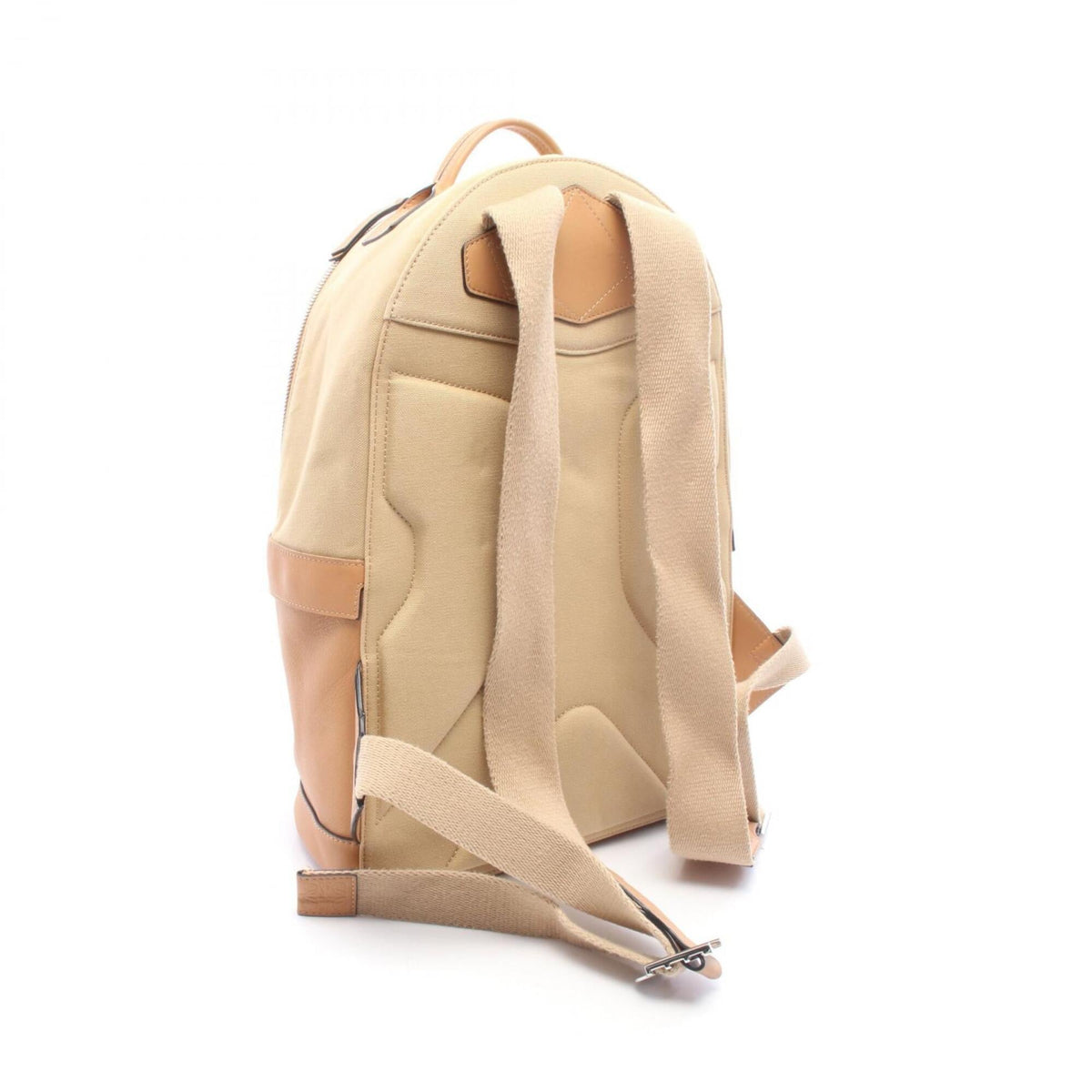 Loewe Beige Brown Canvas Leather Backpack Handbag (Pre-Owned)