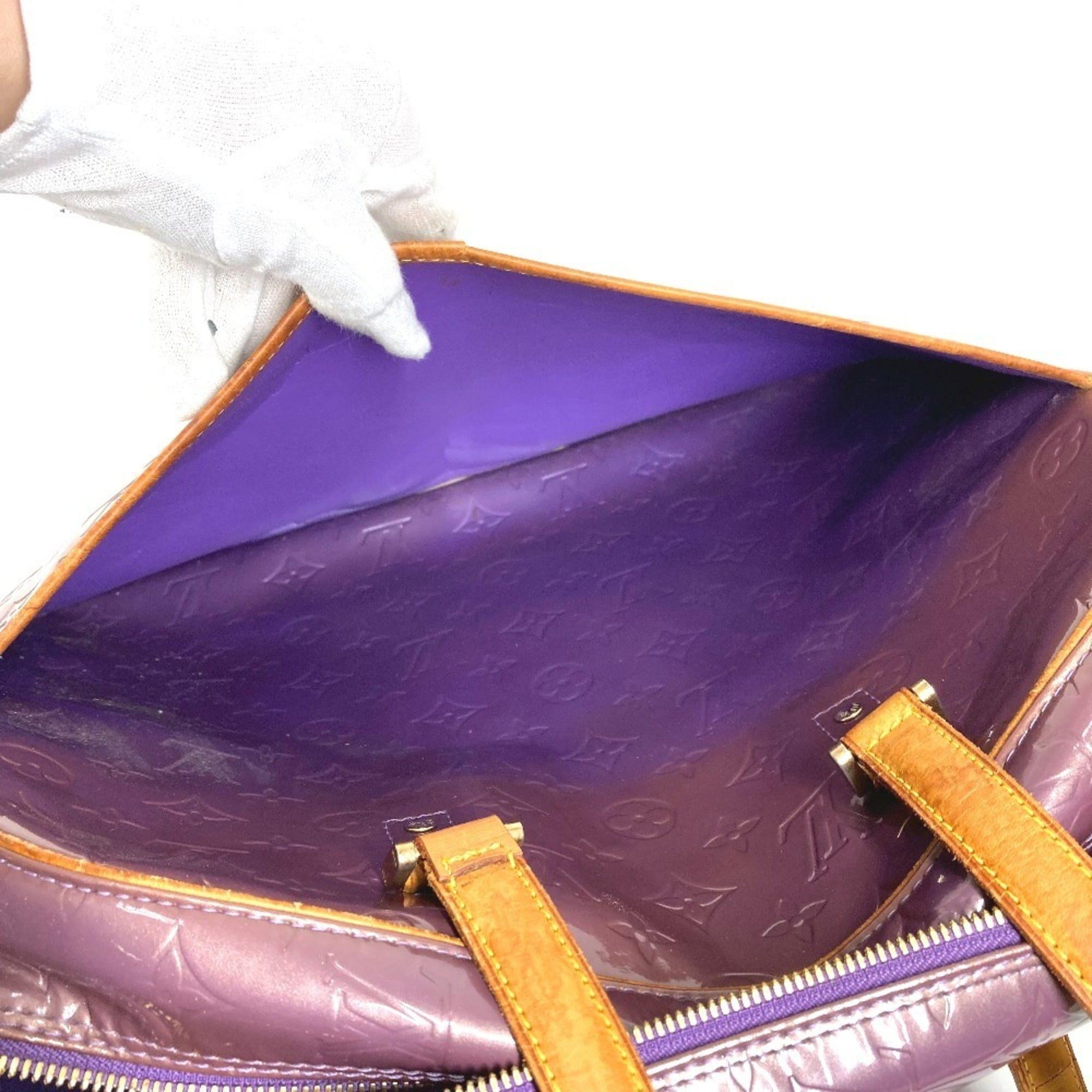 Louis Vuitton Monogram Vernis Purple Monogram Vernis Boston Bag Shoulder Bag (Pre-Owned)