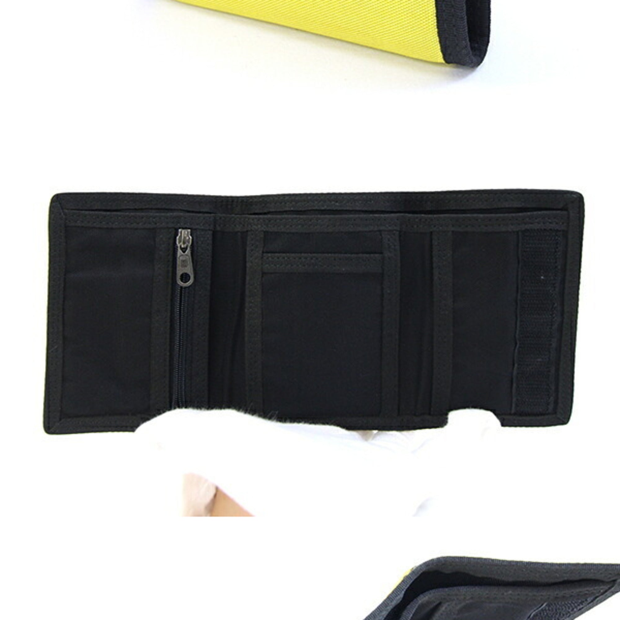 Balenciaga Black Yellow Nylon Wallet (Tri-Fold) (Pre-Owned)