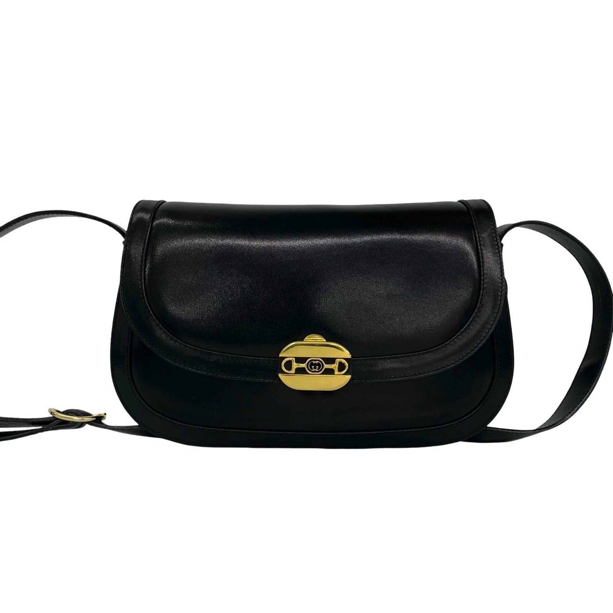 Gucci Black Leather Pochette Shoulder Bag (Pre-Owned)