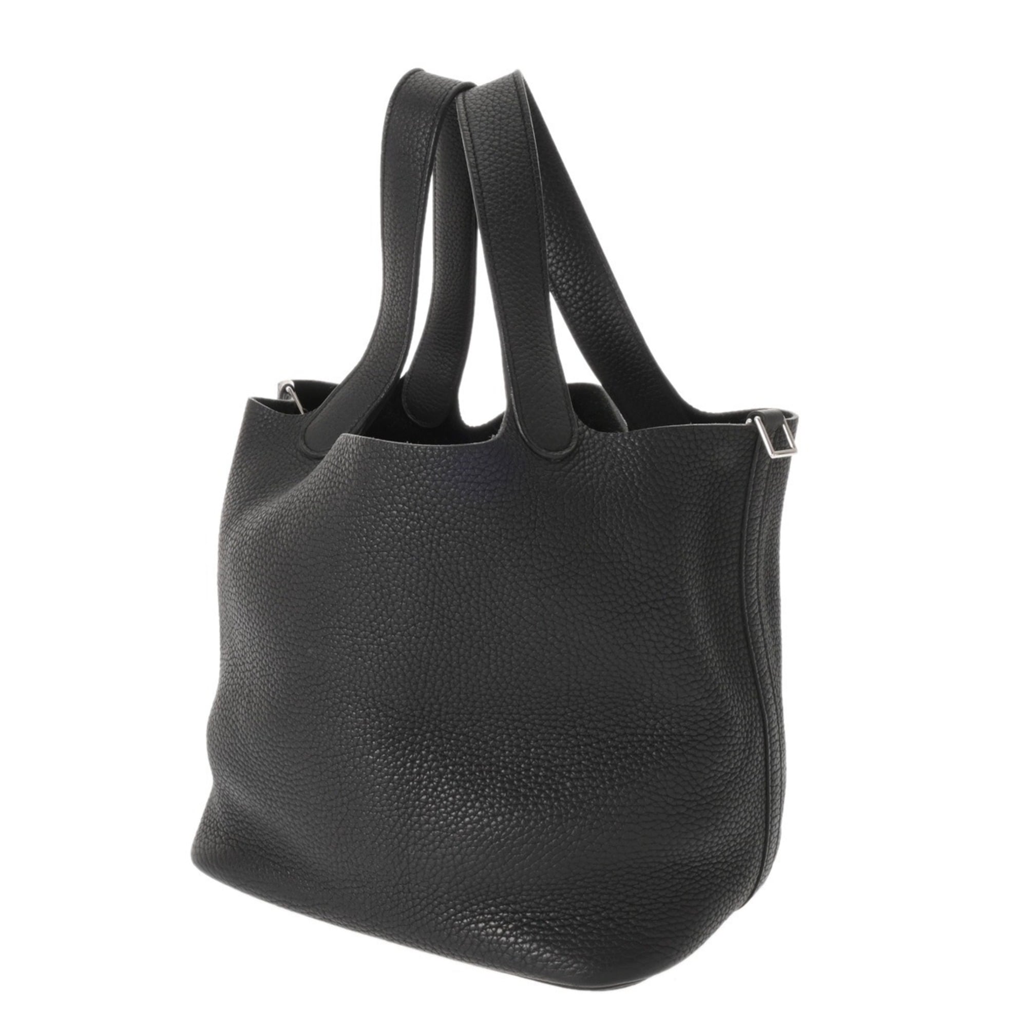 Hermes Black Taurillon Clemence Leather Handbag (Pre-Owned)