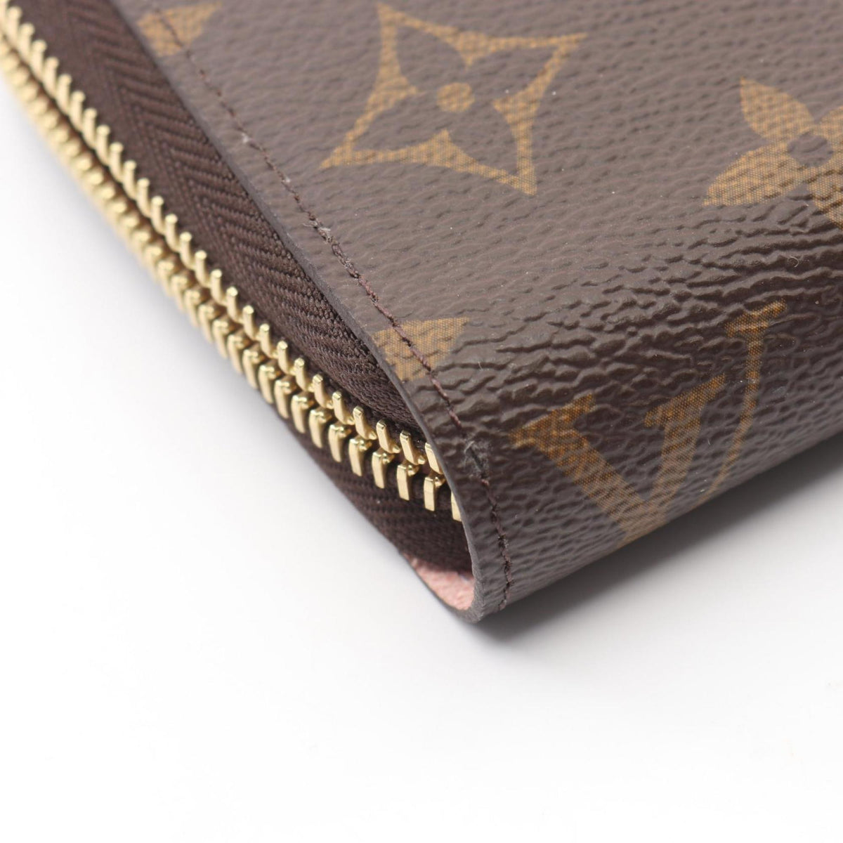 Louis Vuitton Brown Monogram Pink Rose Ballerine Monogram Leather Long Wallet (Bi-Fold) (Pre-Owned)