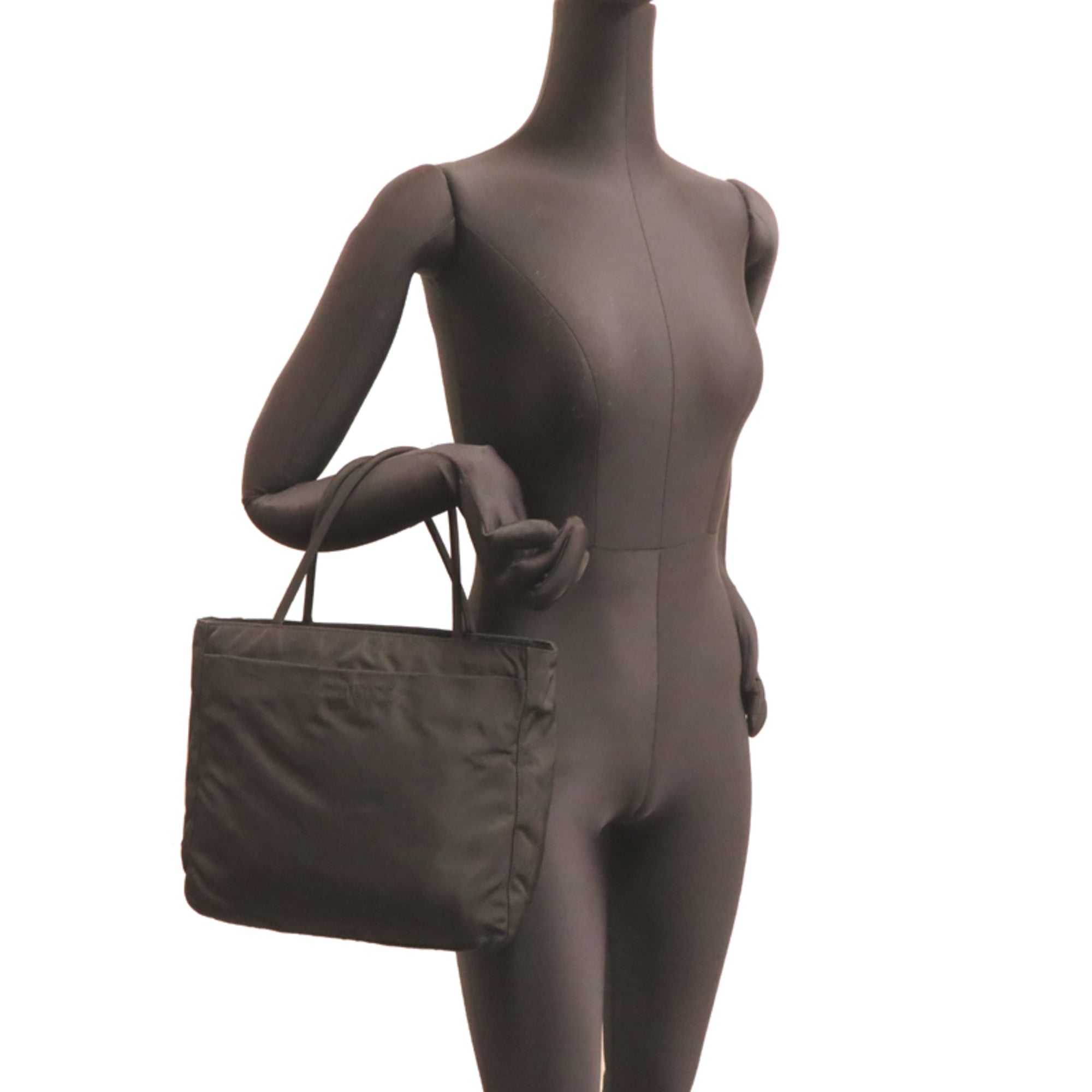 Prada Black Nylon Tote Bag (Pre-Owned)
