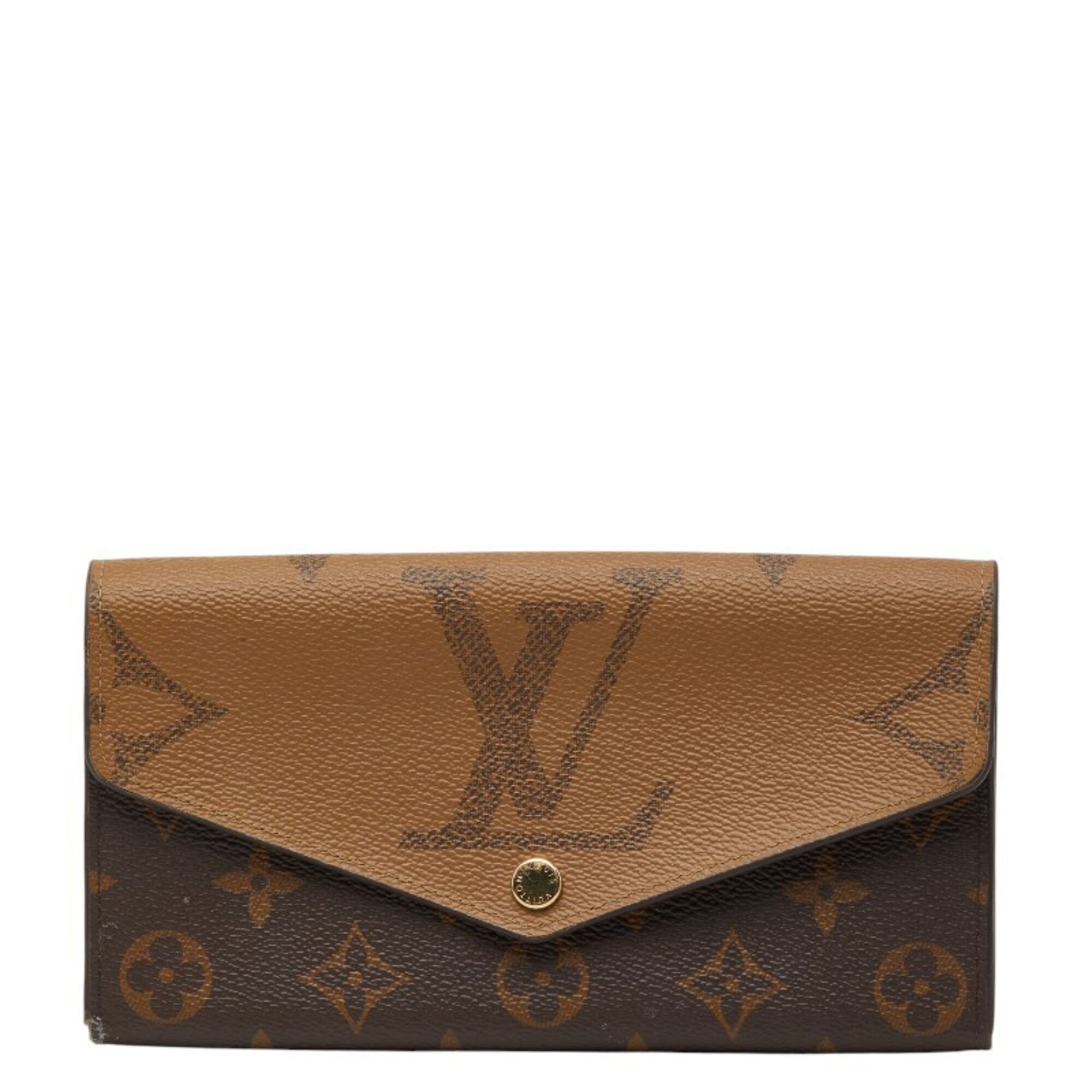 Louis Vuitton Monogram Brown Pvc Leather Long Wallet (Bi-Fold) (Pre-Owned)