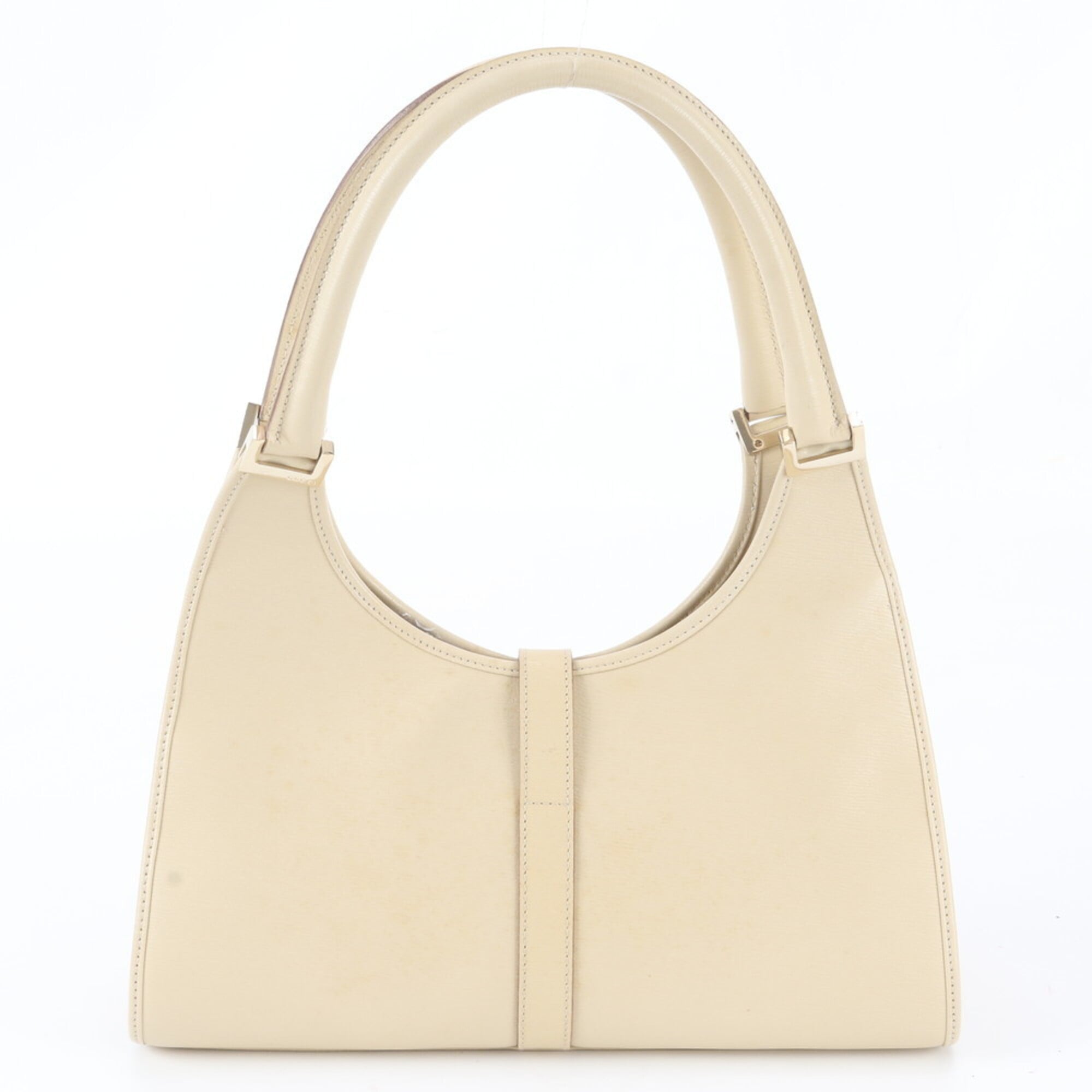 Gucci Beige Leather Handbag Shoulder Bag Tote Bag (Pre-Owned)