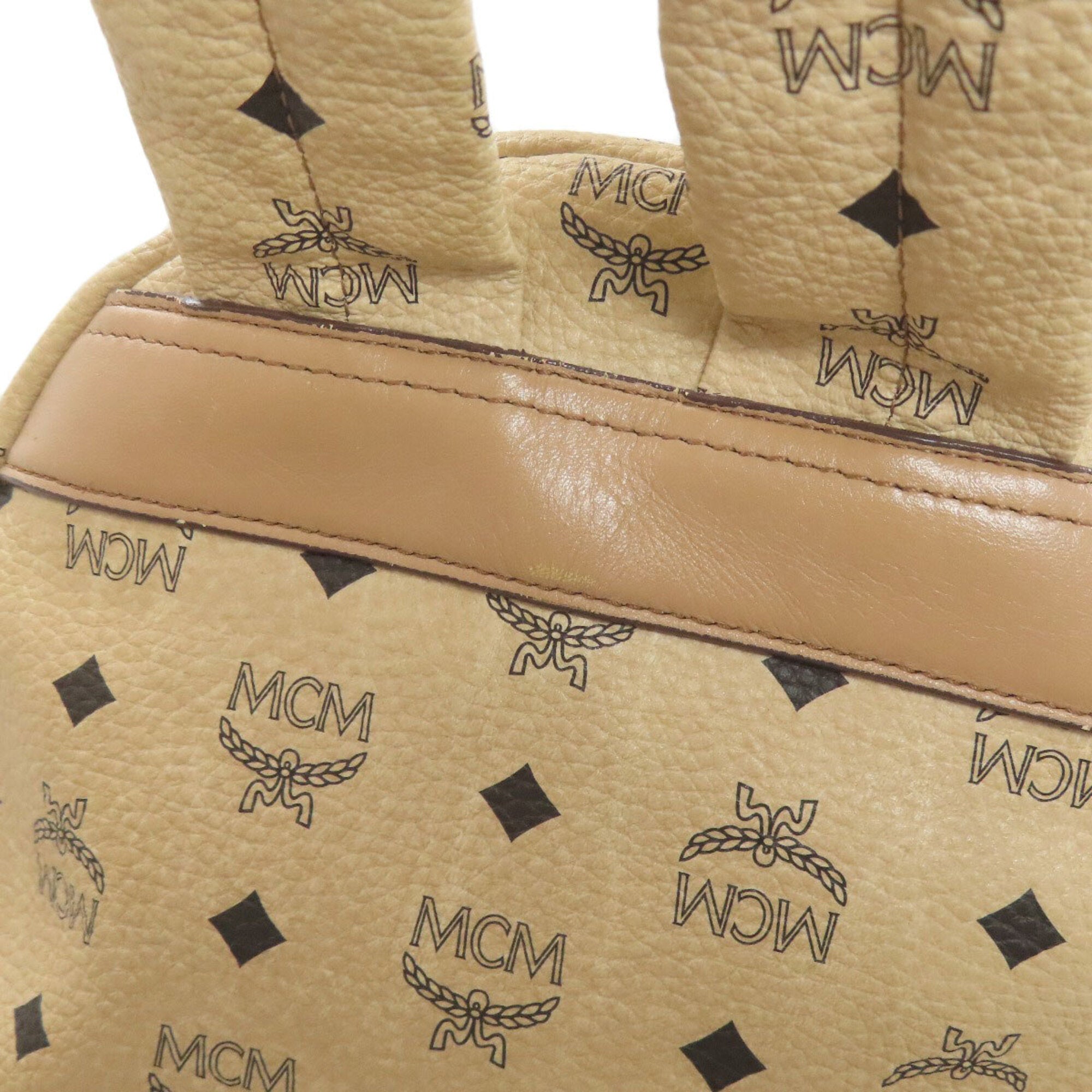 Mcm Beige Pvc Backpack (Pre-Owned)