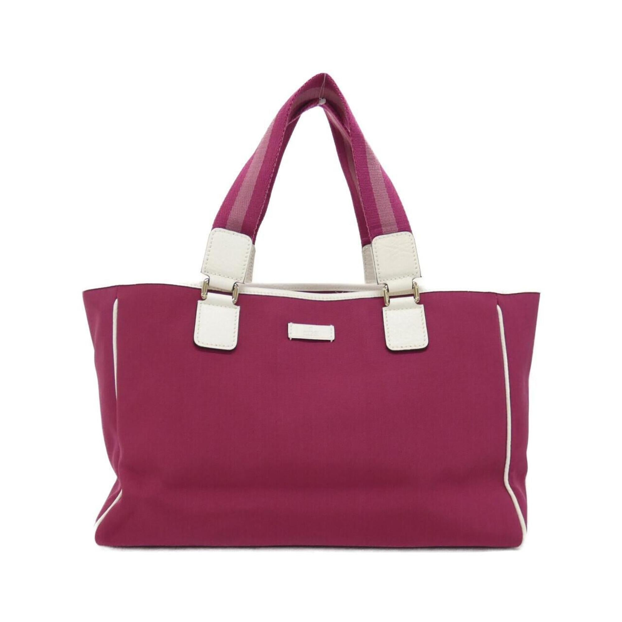 Gucci Pink White Nylon Handbag (Pre-Owned)