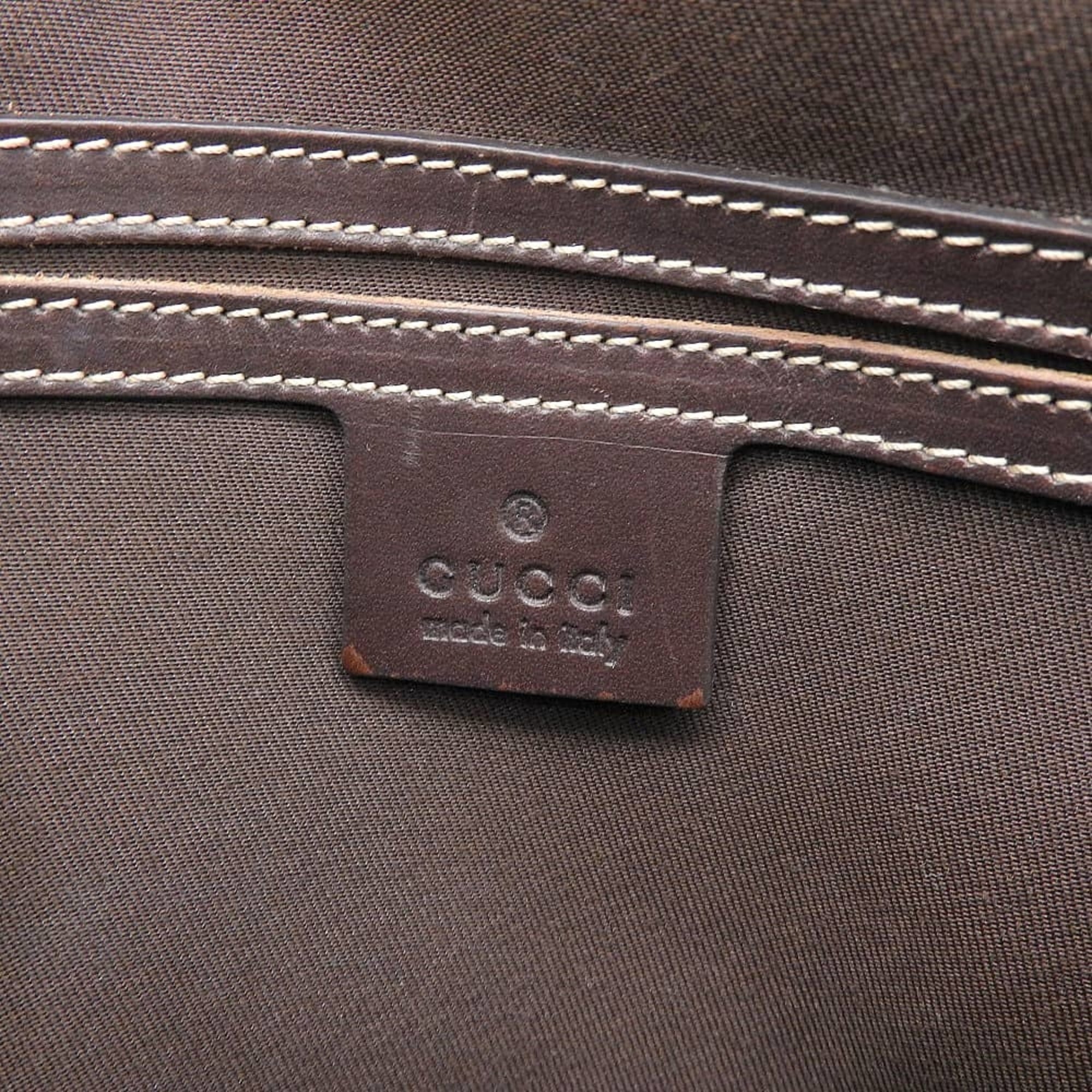 Gucci Beige Brown Pvc Shoulder Bag (Pre-Owned)