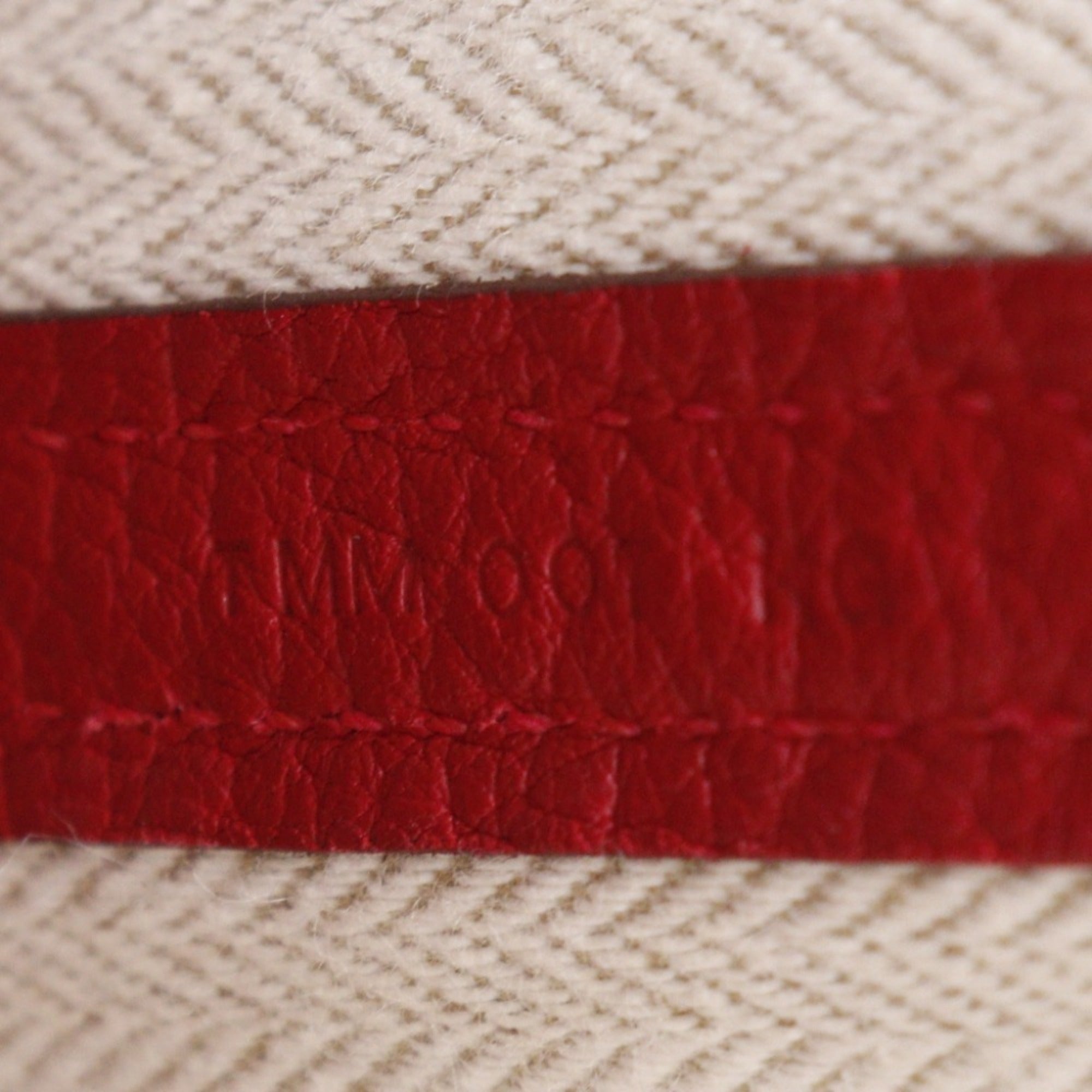 Hermes Garden Red Color Negonda Leather Handbag (Pre-Owned)