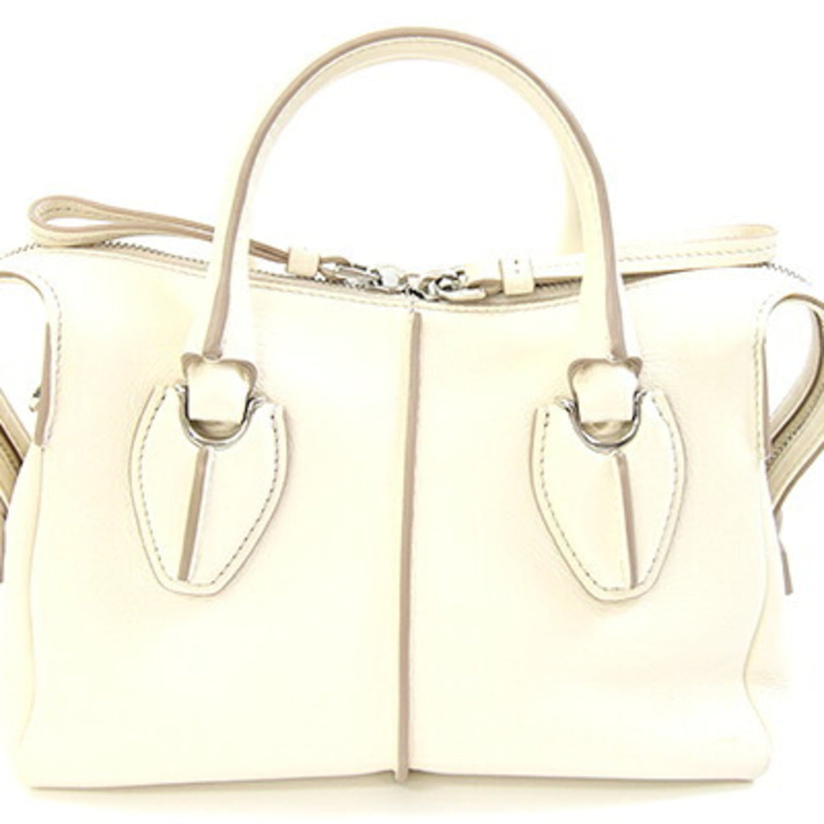 Tod's Ivory Leather Handbag (Pre-Owned)