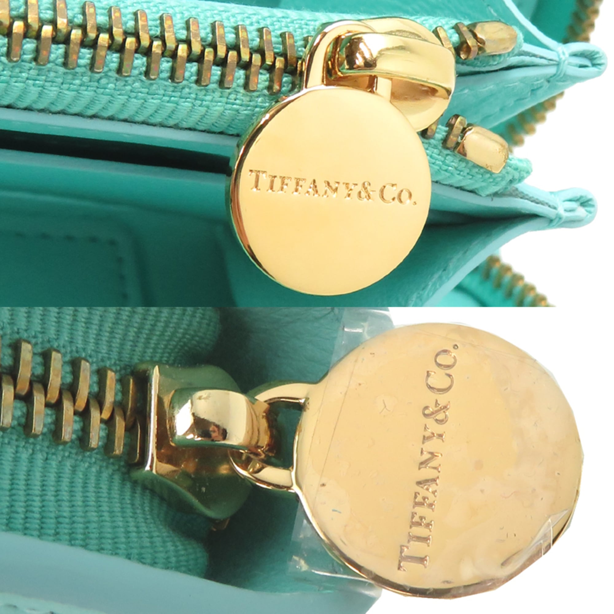 Tiffany Blue Leather Long Wallet (Bi-Fold) (Pre-Owned)