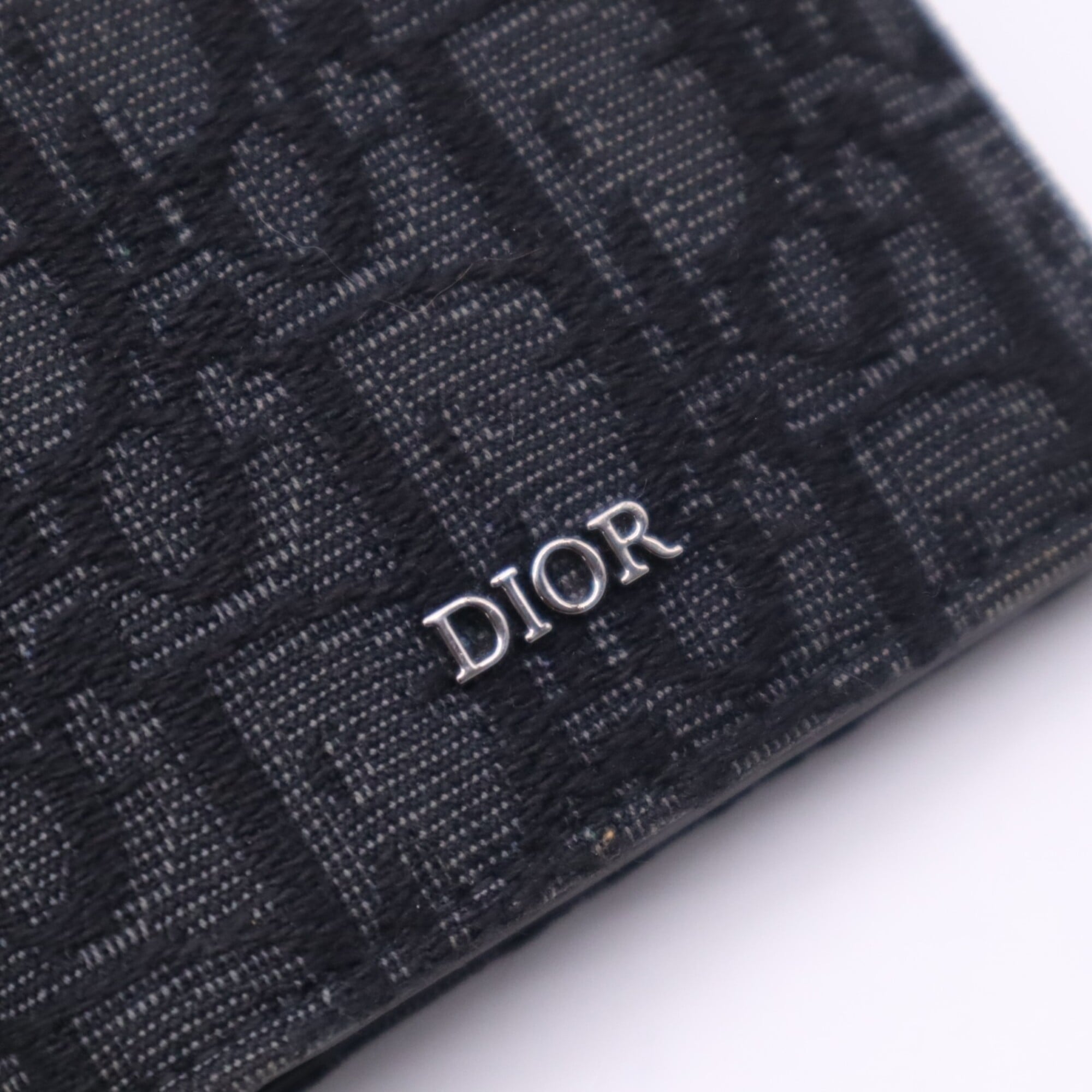 Christian Dior Black Canvas Leather Long Wallet (Bi-Fold) (Pre-Owned)