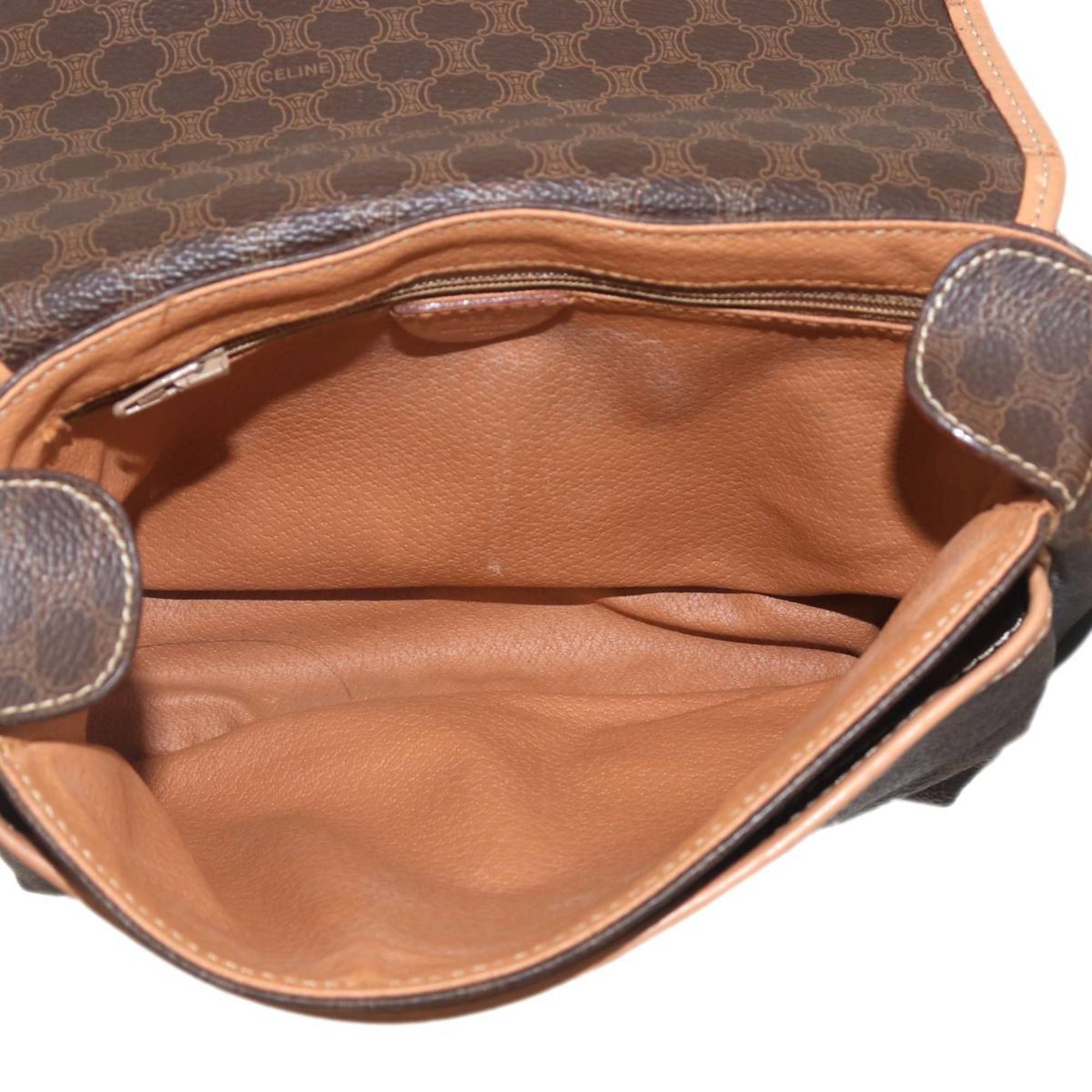 Celine Brown Pvc Leather Shoulder Bag (Pre-Owned)