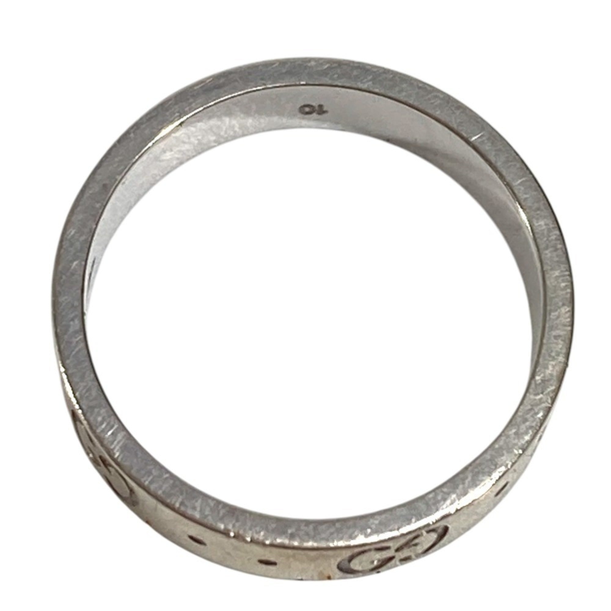 Gucci Silver White Gold (18K) Band Ring (Pre-Owned)