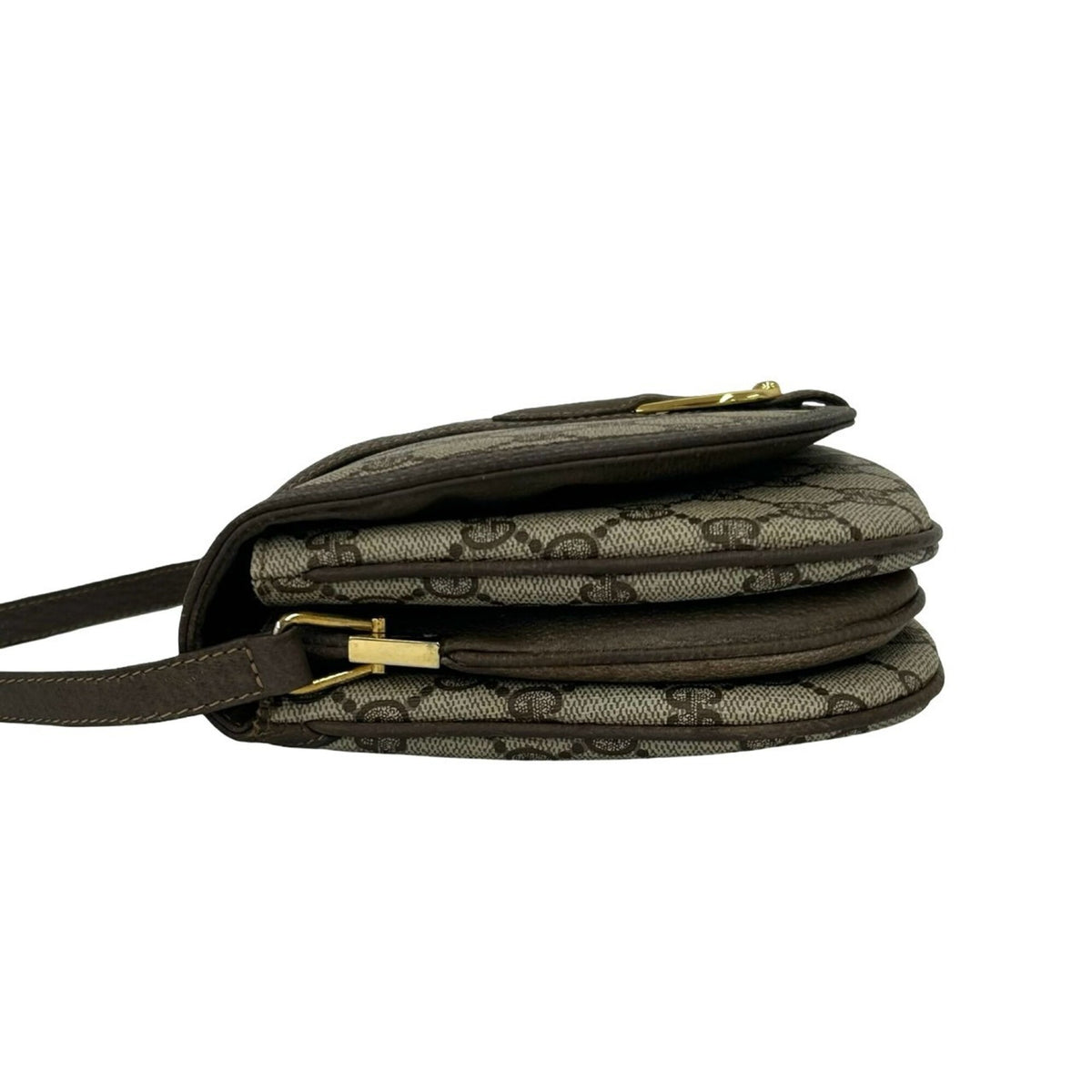 Gucci Brown Leather Pvc Pochette Shoulder Bag (Pre-Owned)