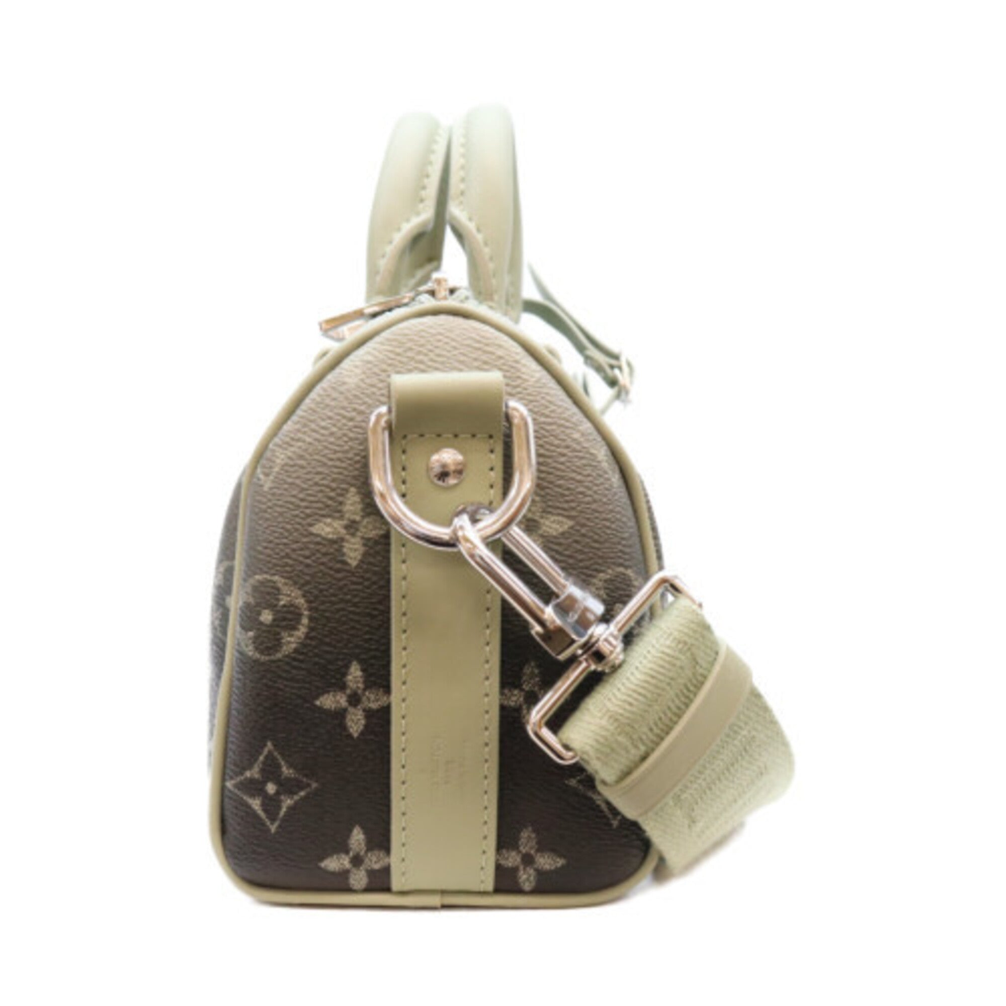 Louis Vuitton Green Khaki Monogram Boston Bag (Pre-Owned)