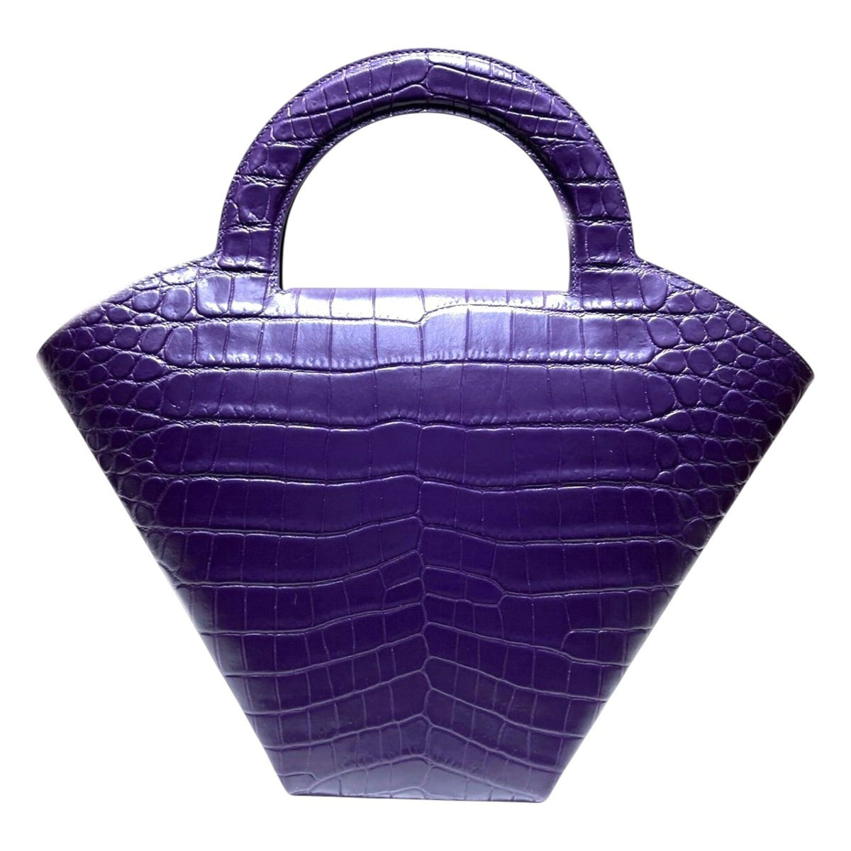 Bottega Veneta Purple Leather Handbag Pouch (Pre-Owned)