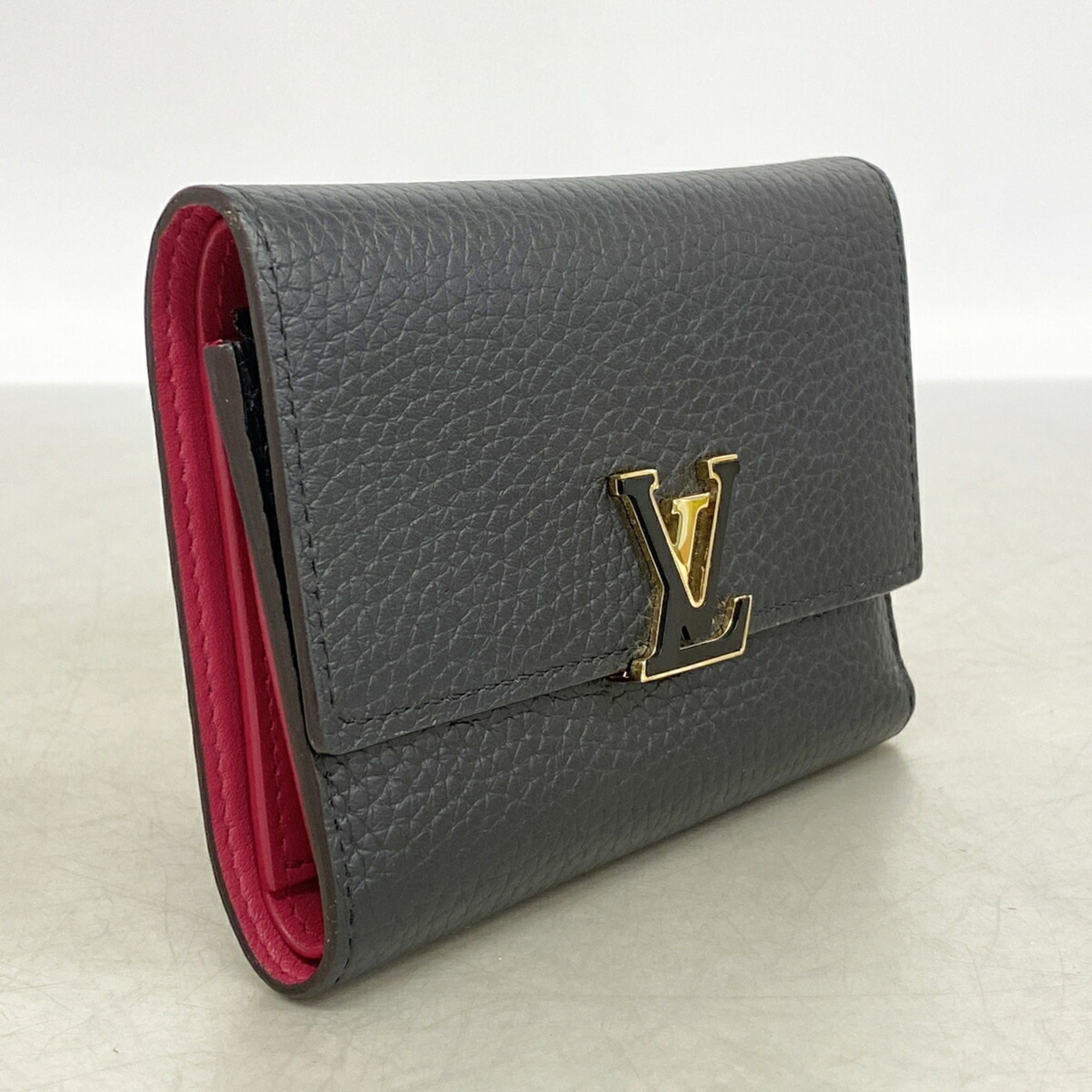 Louis Vuitton Hot Pink Noir Wallet (Tri-Fold) (Pre-Owned)