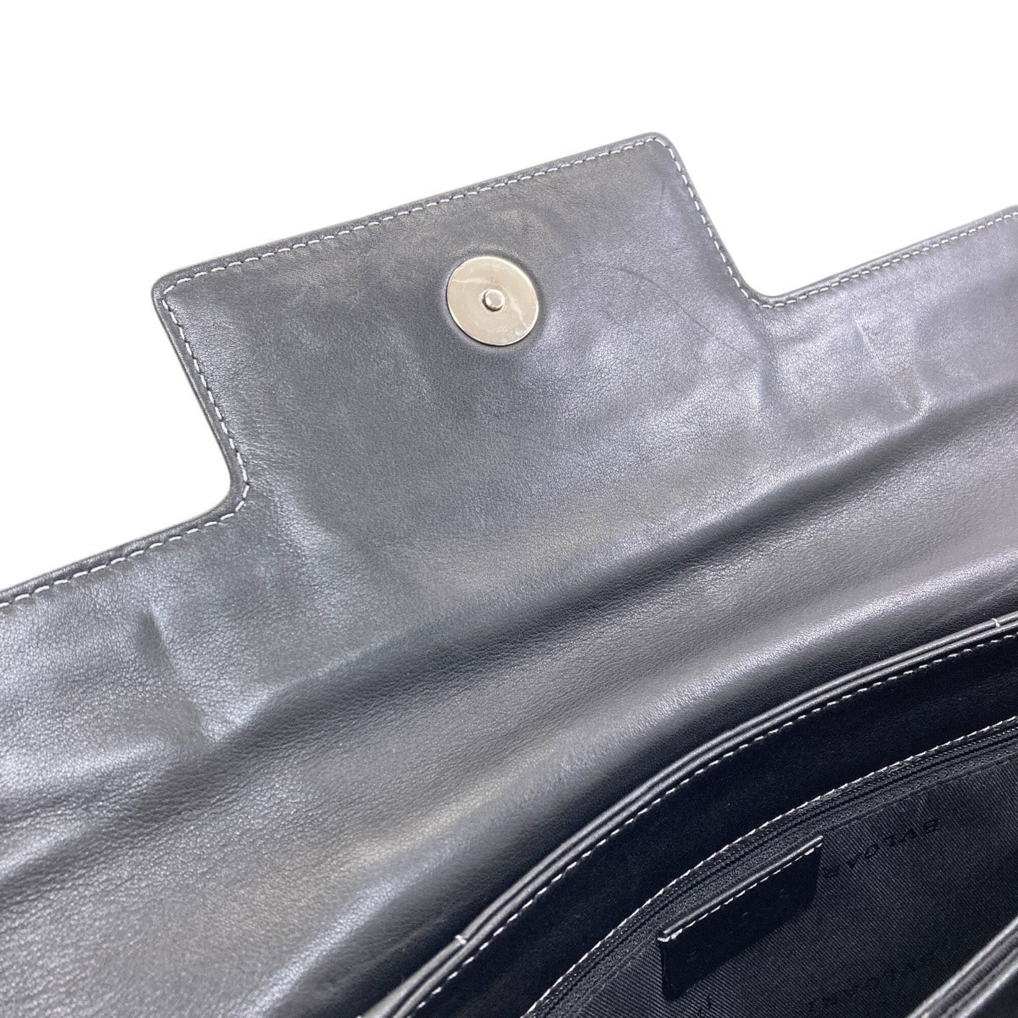 Bvlgari Black Leather Handbag (Pre-Owned)