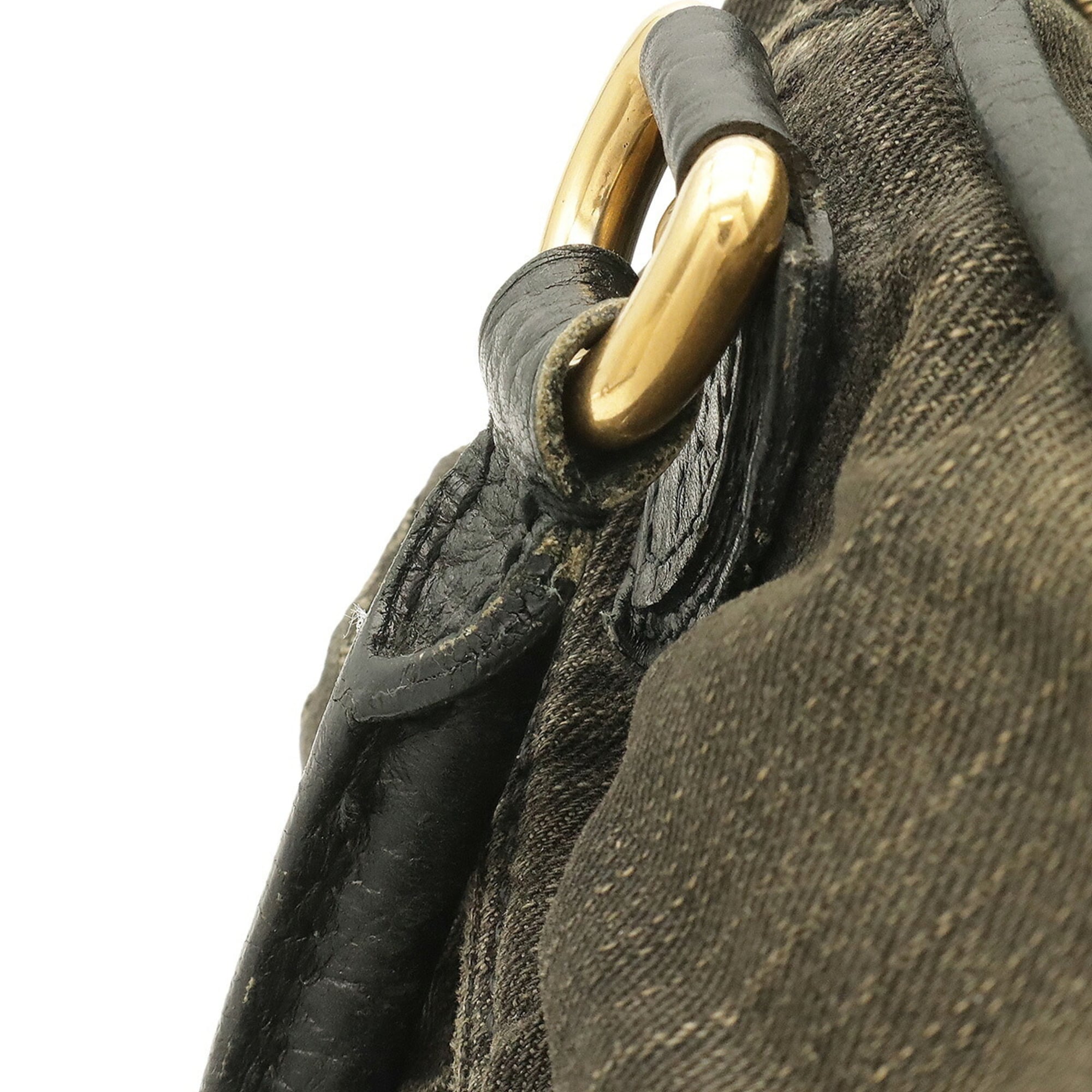 Louis Vuitton Noir Denim Canvas Shoulder Bag Tote Bag (Pre-Owned)