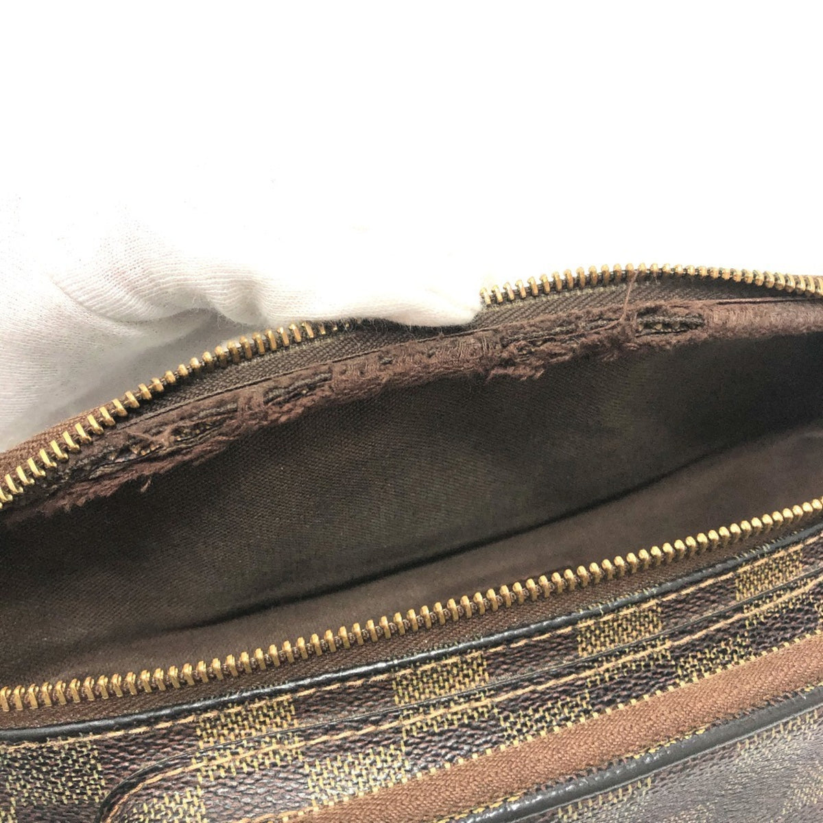 Louis Vuitton Brown Damier Canvas Pouch Sling Bag (Pre-Owned)