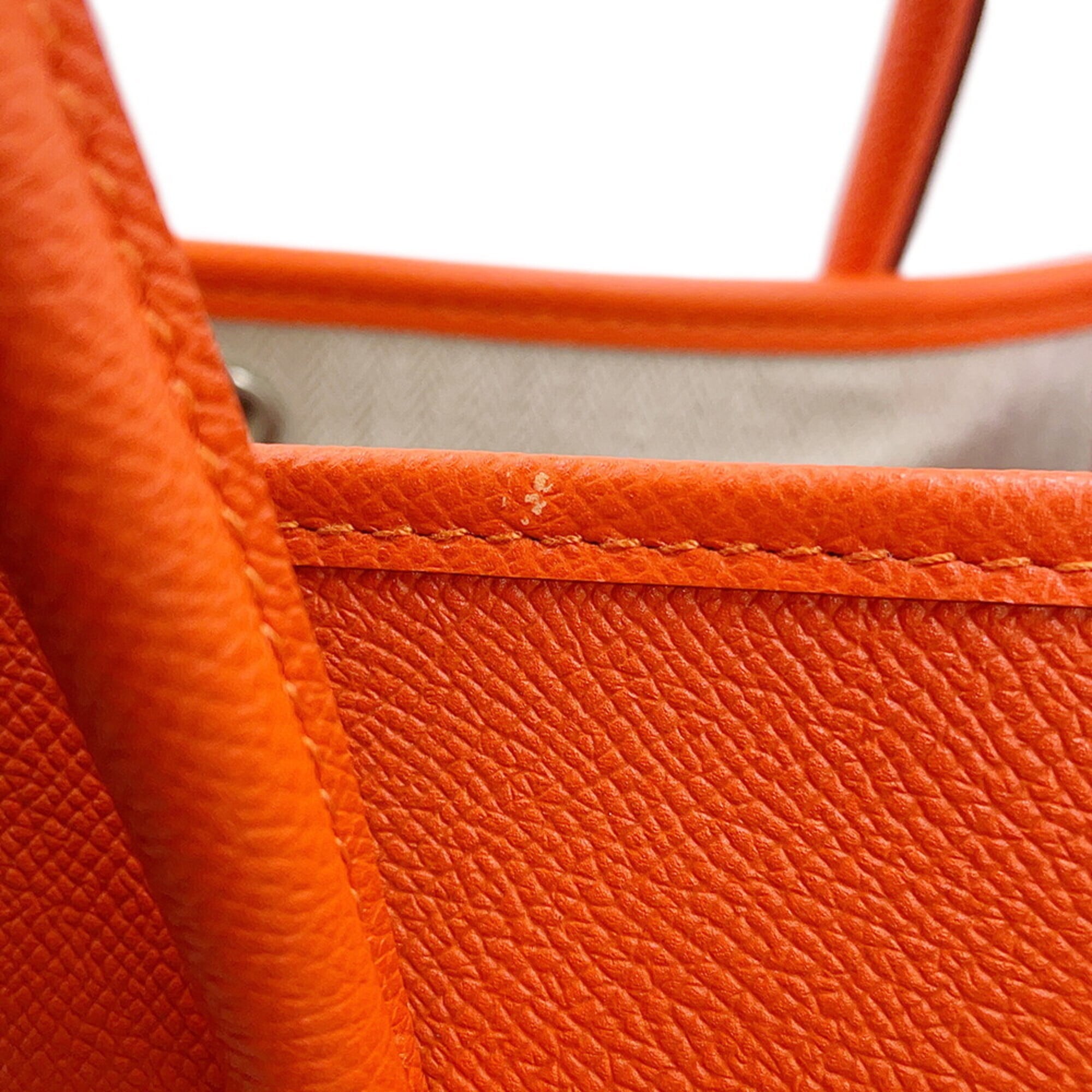 Hermes Garden Feu Epsom Leather Handbag Tote Bag (Pre-Owned)