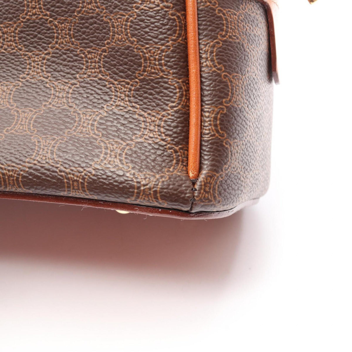 Celine Brown Coated Canvas Leather Handbag (Pre-Owned)