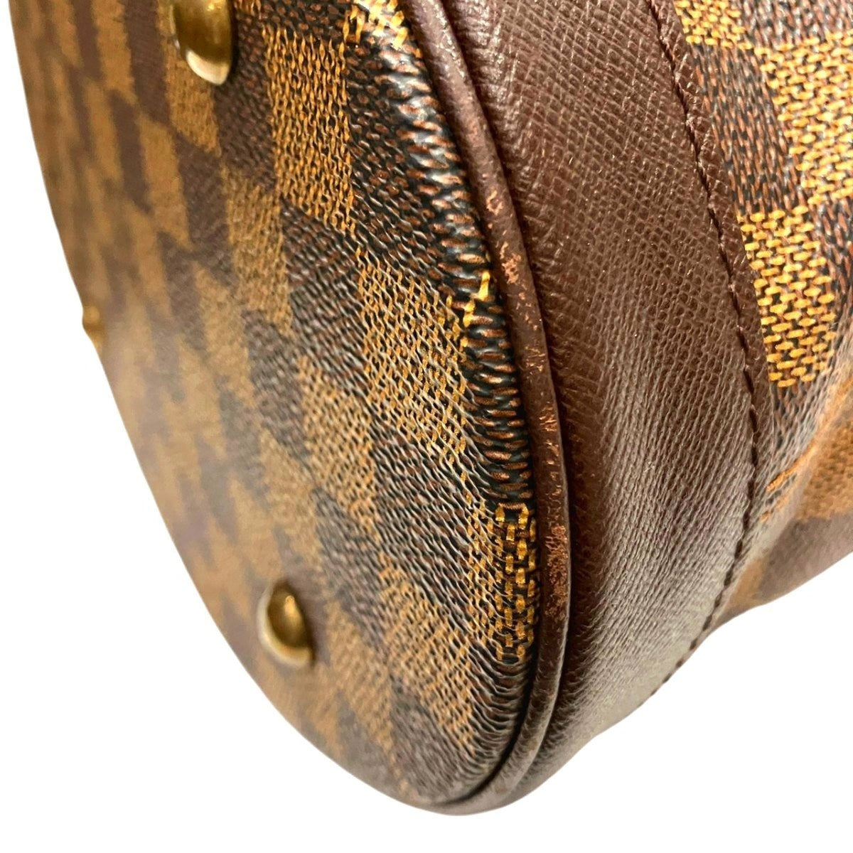 Louis Vuitton Brown Damier Canvas Pouch Tote Bag (Pre-Owned)