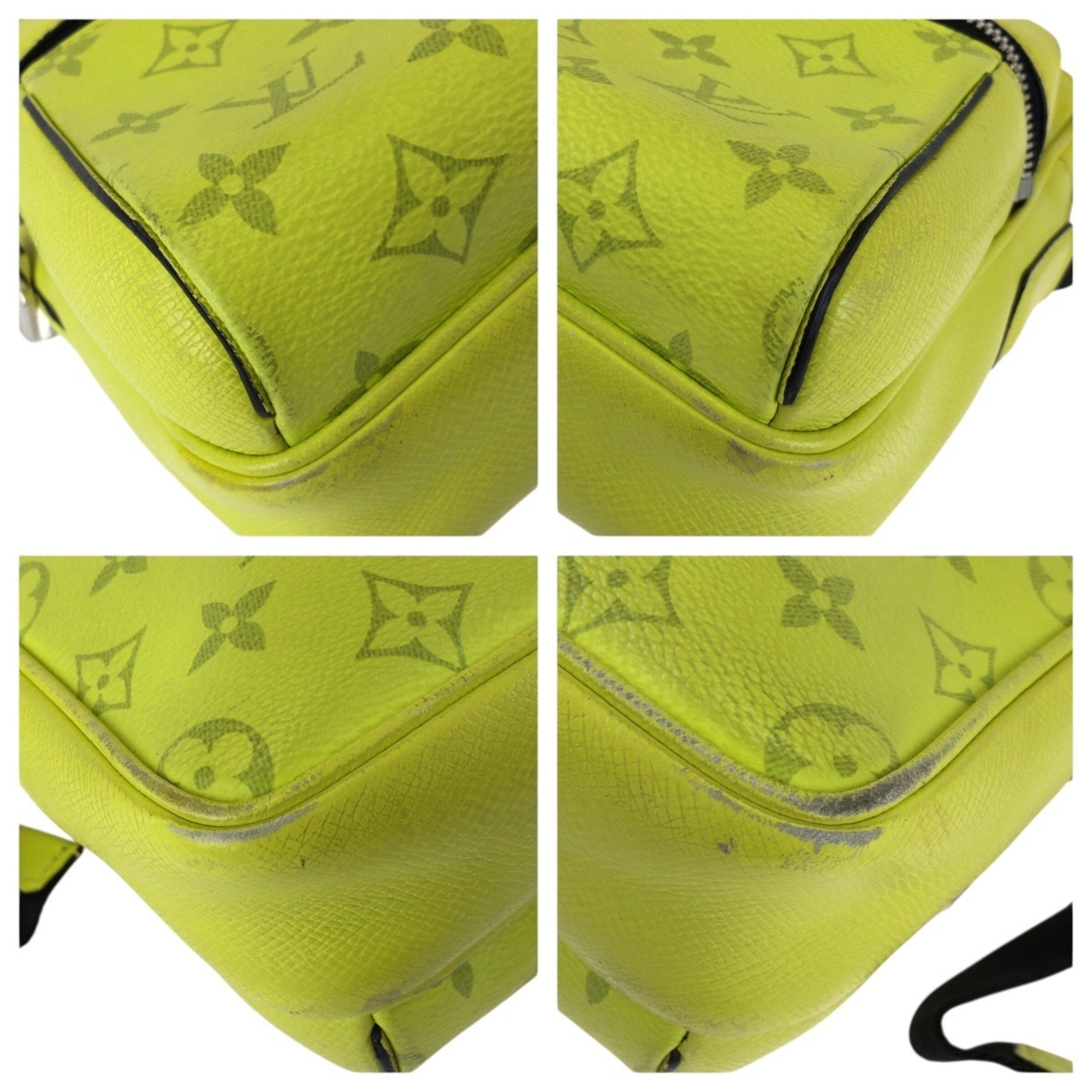 Louis Vuitton Black Yellow Pvc Messenger Bag Shoulder Bag (Pre-Owned)