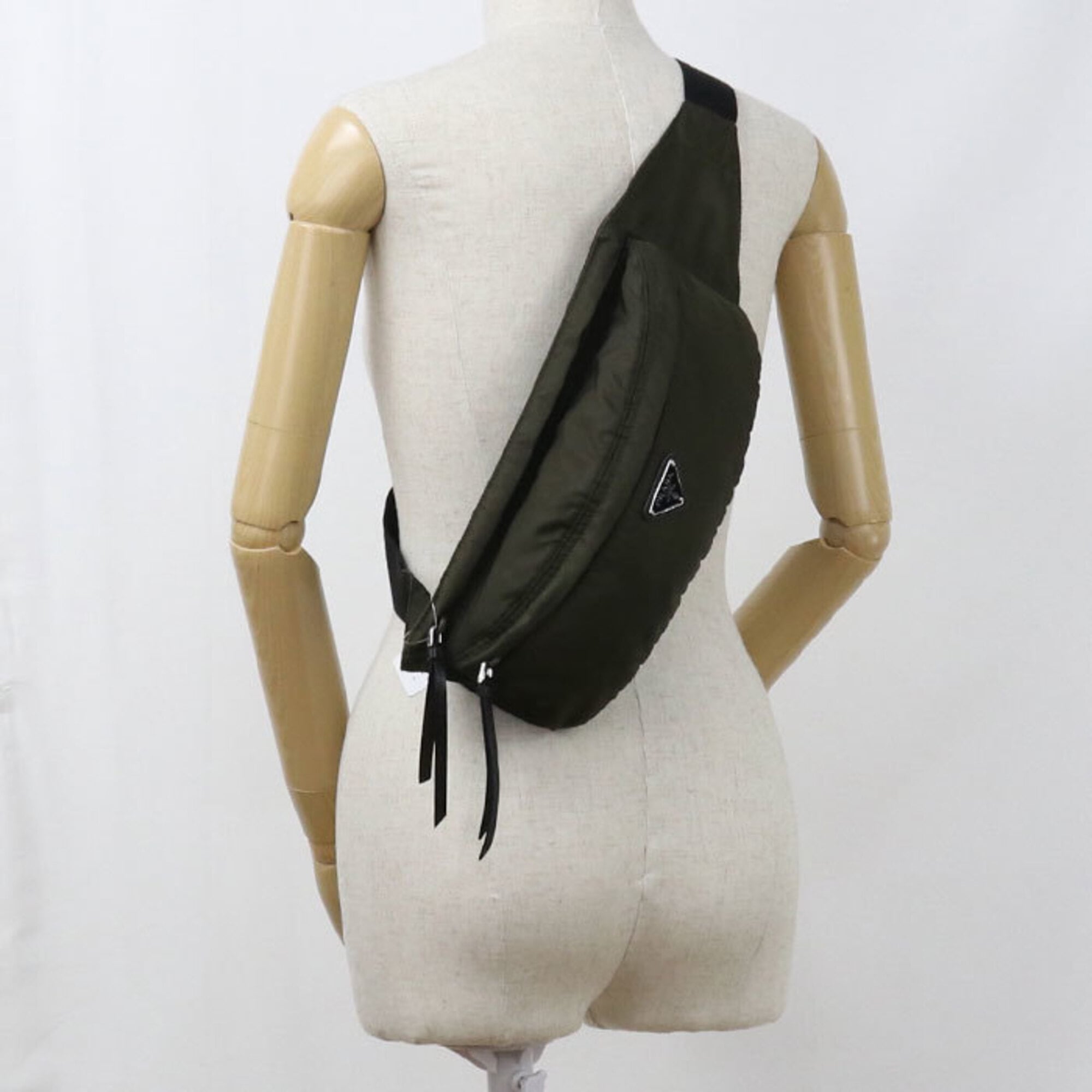 Prada Khaki Nylon Sling Bag (Pre-Owned)