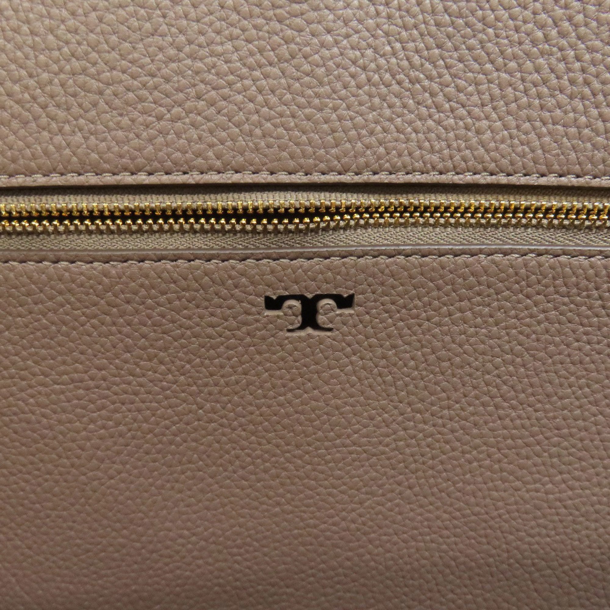 Tory Burch Gray Leather Tote Bag (Pre-Owned)