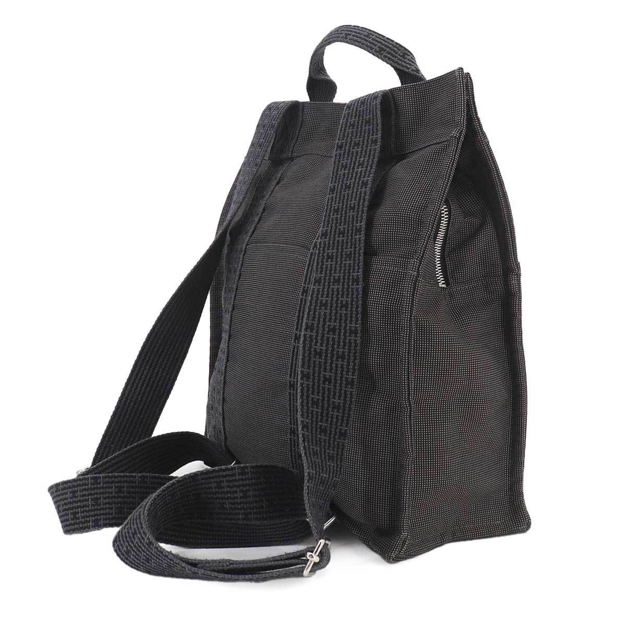 Hermes Gray Canvas Backpack (Pre-Owned)