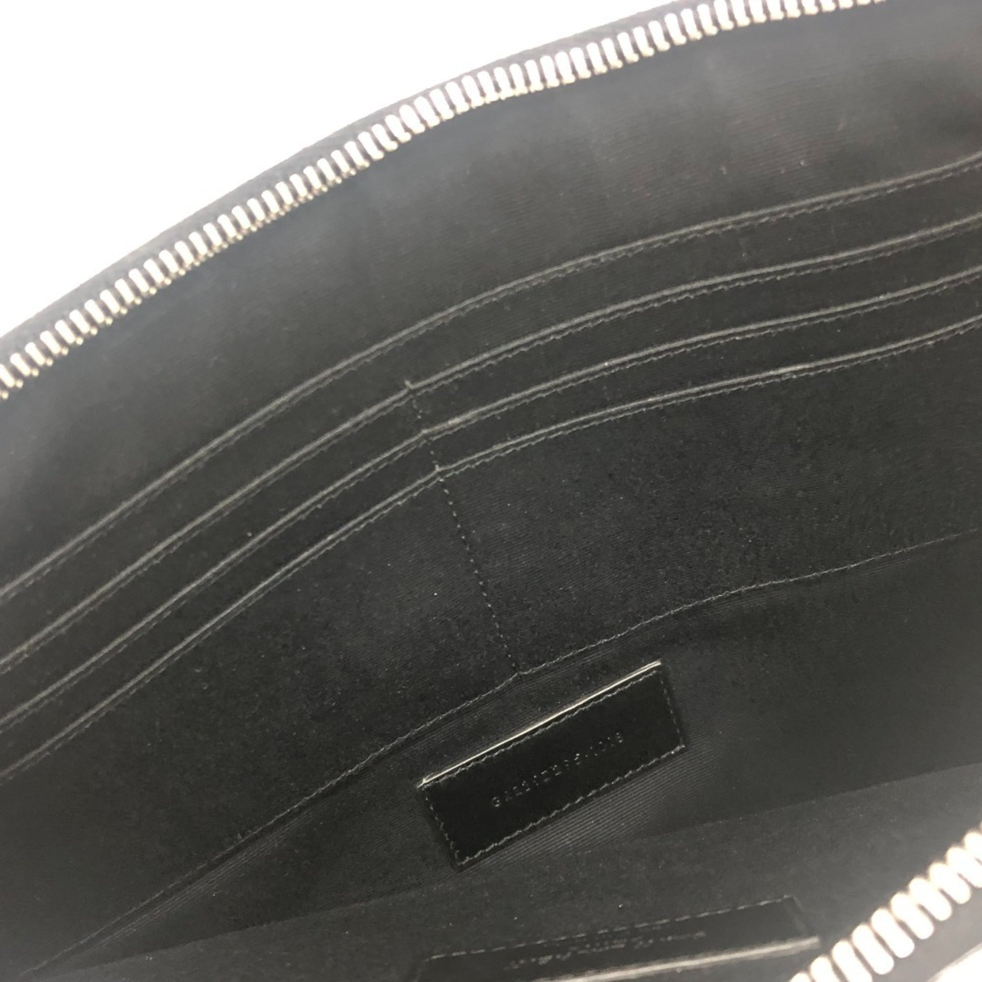 Saint Laurent Black Leather Clutch Bag (Pre-Owned)